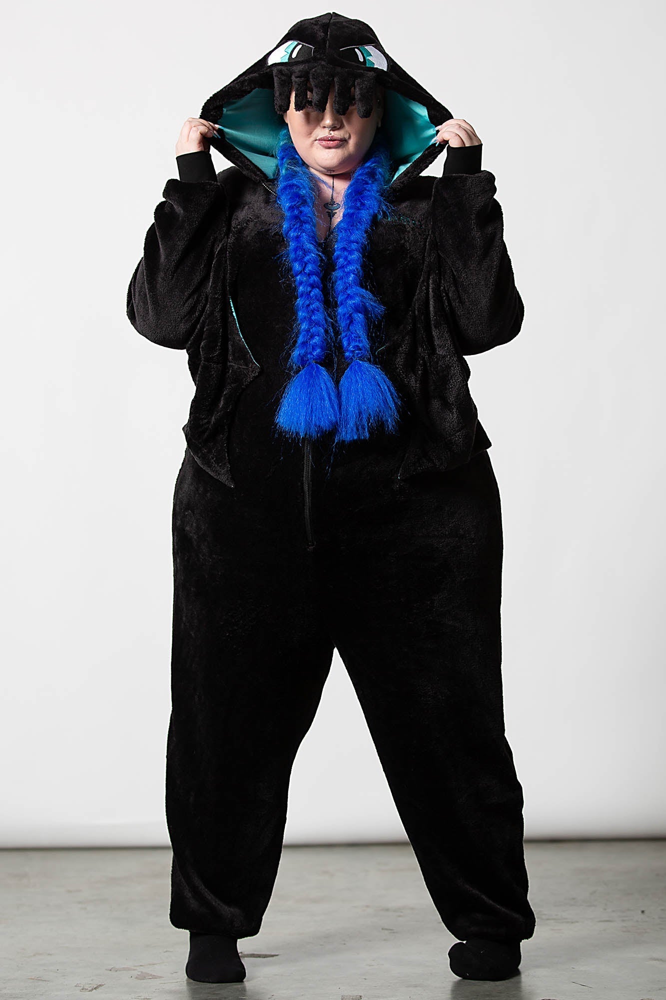 Killstar Cthulhu Plush Onesie with Wings & XL Hood