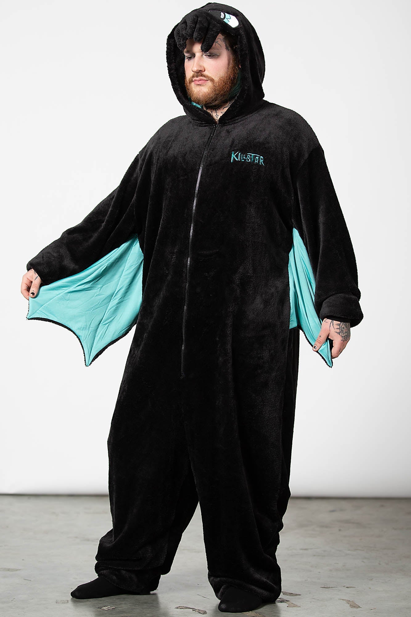 Killstar Cthulhu Plush Onesie with Wings & XL Hood