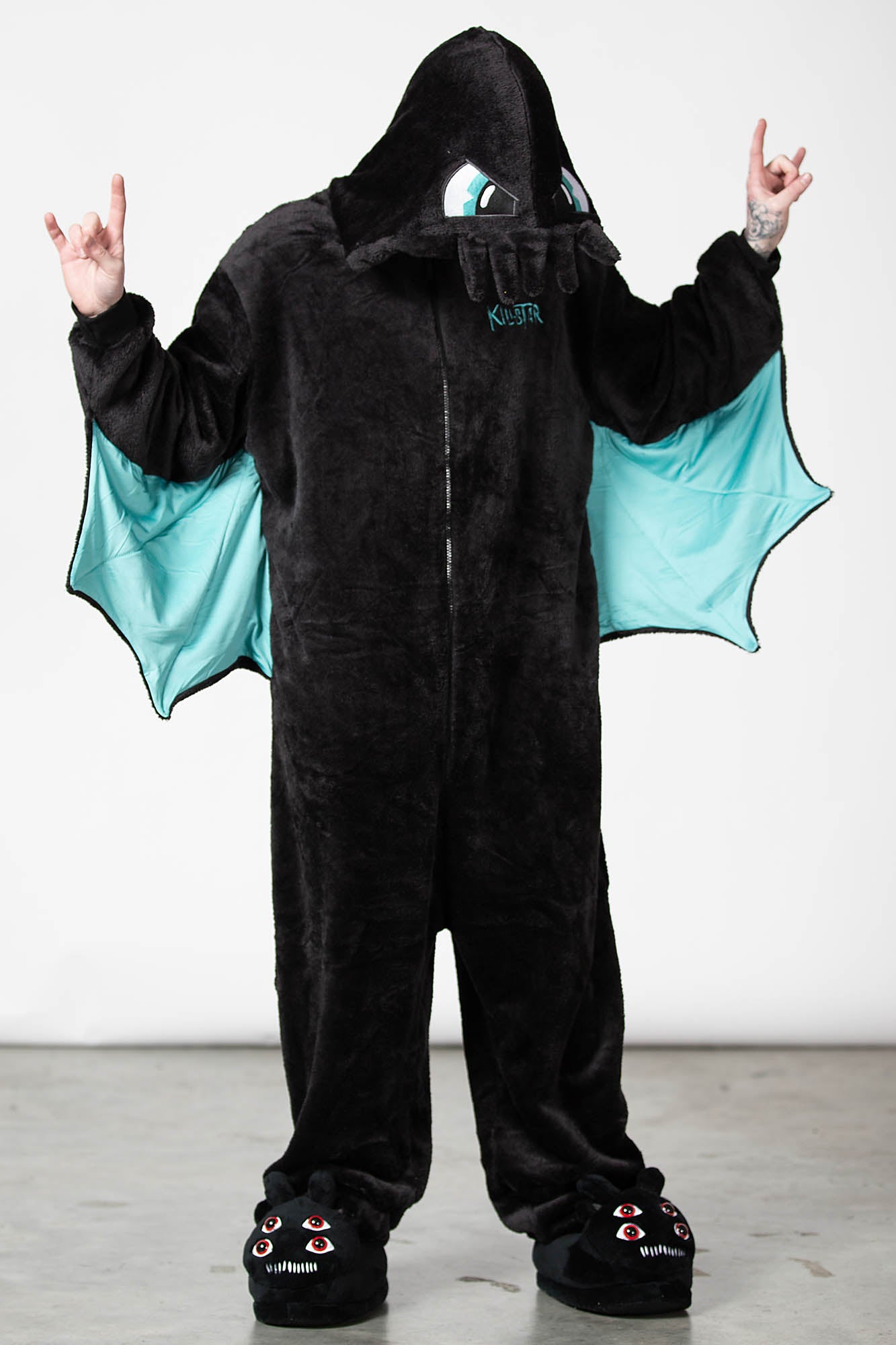 Killstar Cthulhu Plush Onesie with Wings & XL Hood