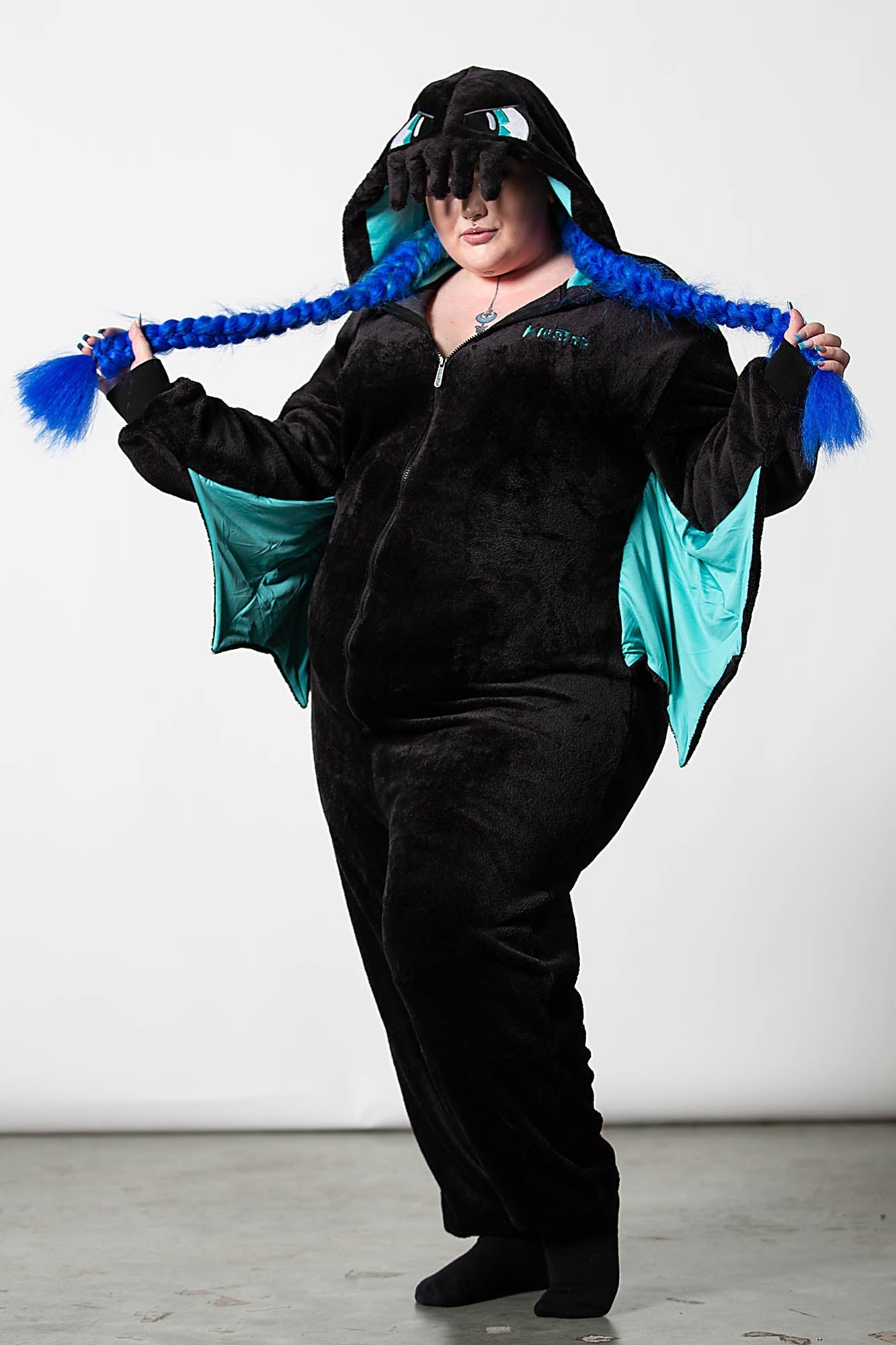 Killstar Cthulhu Plush Onesie with Wings & XL Hood