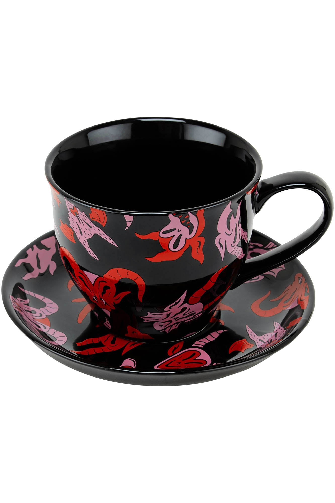 Killstar Devil's Play Gothic Ceramic Mug & Saucer Set
