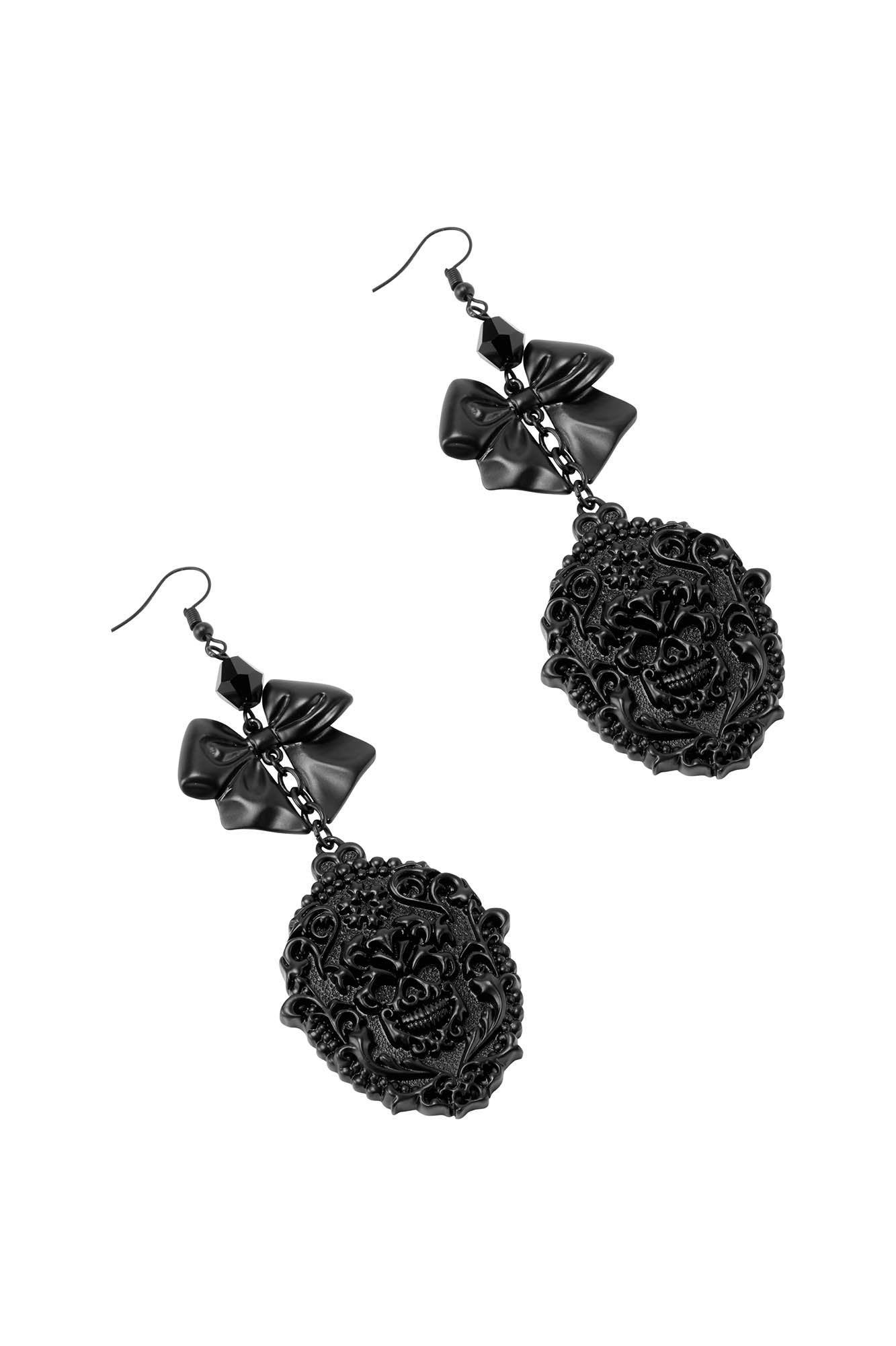 Killstar Damsel Black Filigree Gothic Earrings