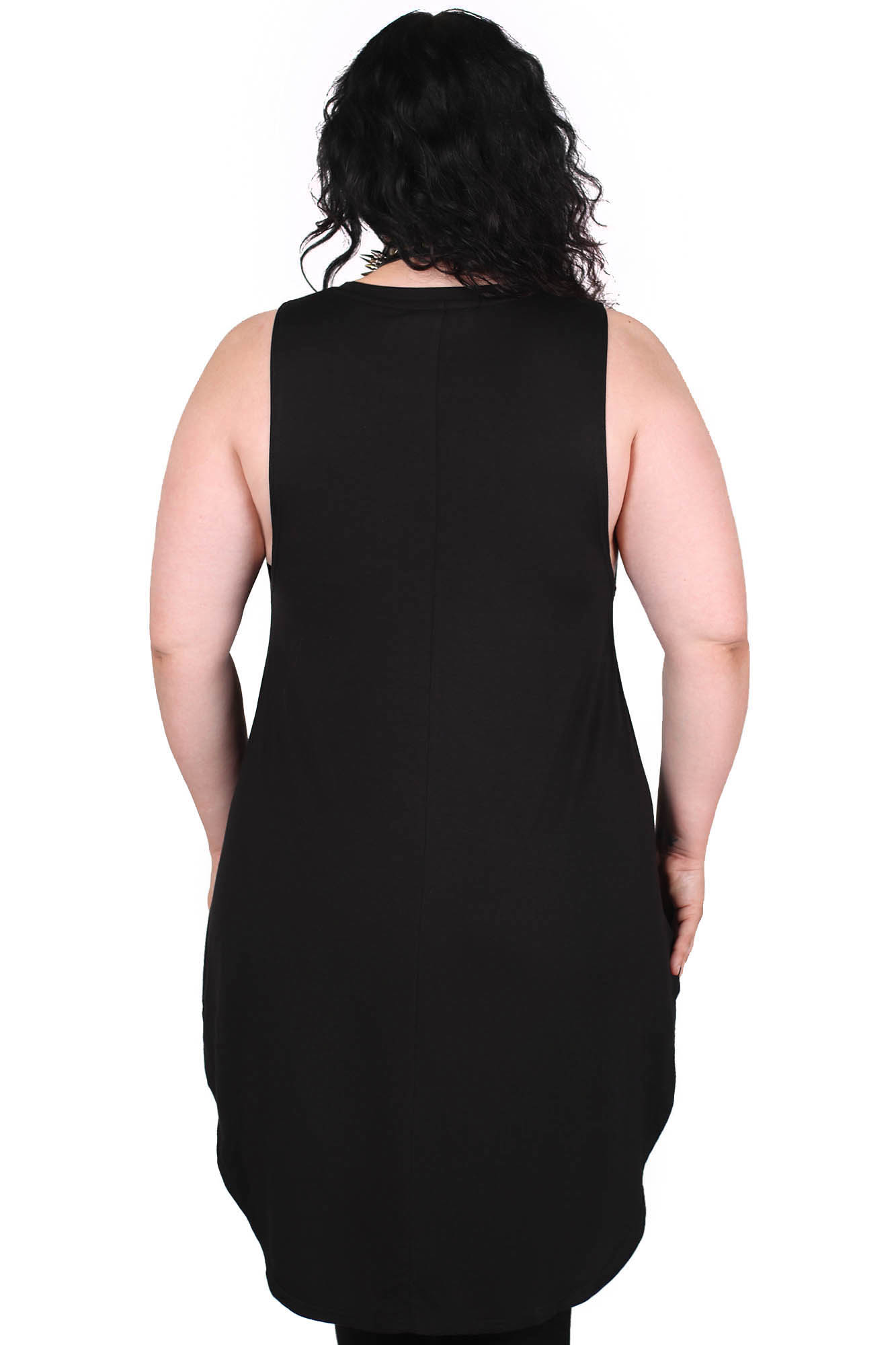 KILLSTAR Departed Maxi Vest - Sleeveless Jersey with Statement Print