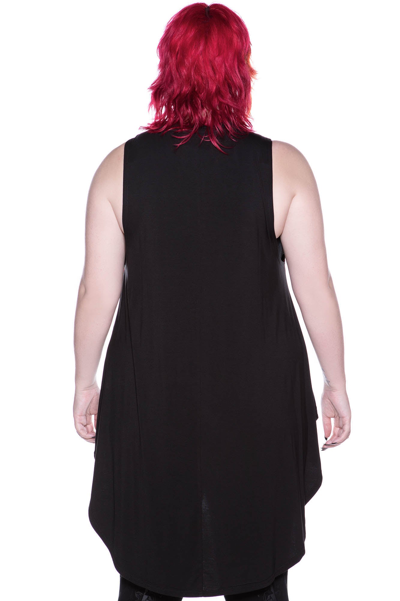 KILLSTAR Departed Maxi Vest - Sleeveless Jersey with Statement Print