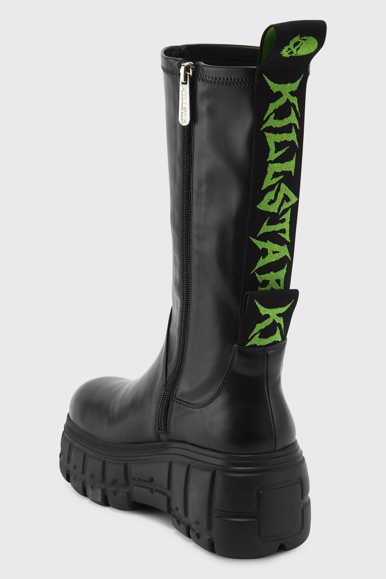 KILLSTAR Everlasting Tall Boot - Faux Leather Chunky Sole Platform