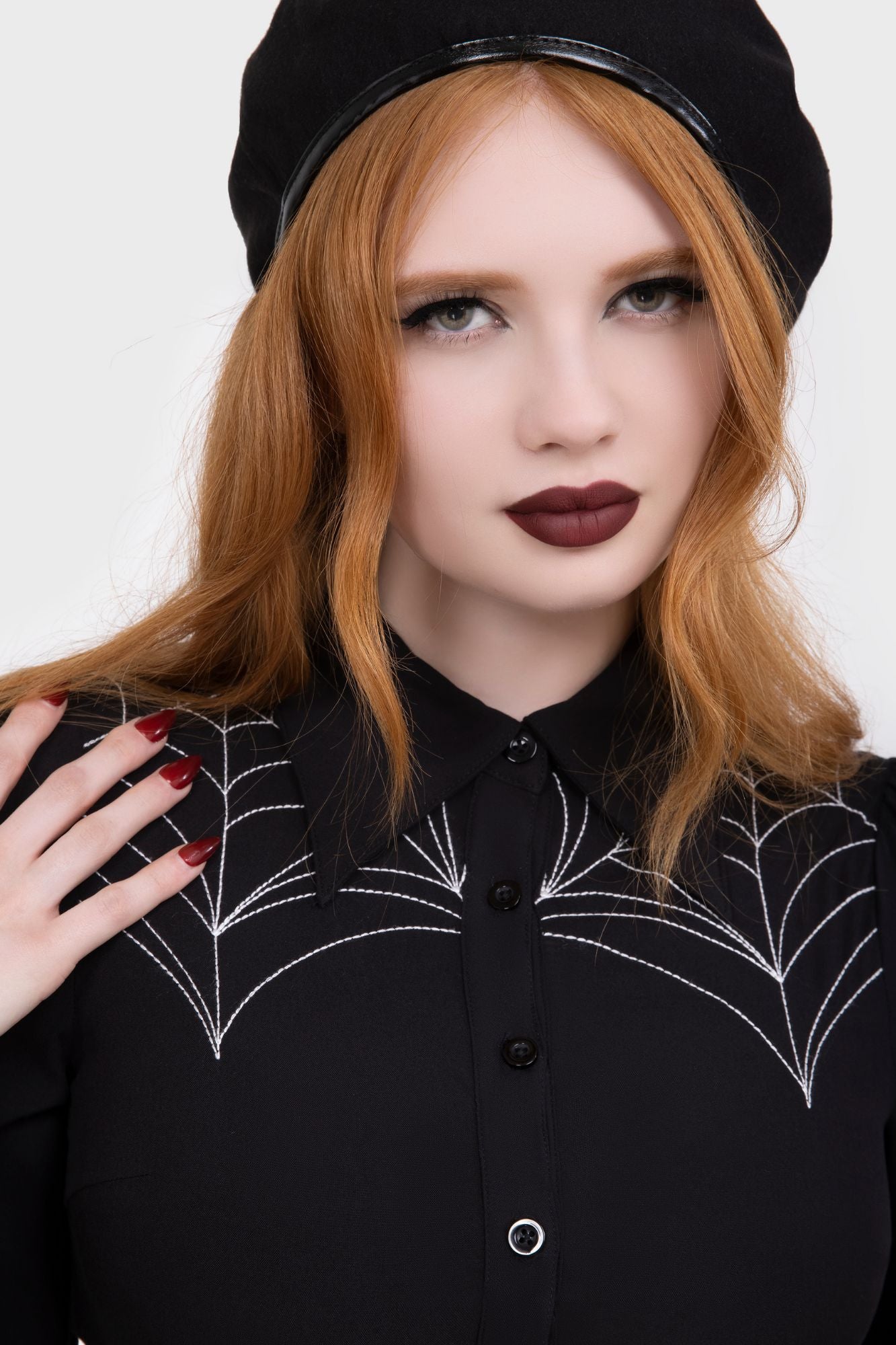 Killstar Spider Swinger Mini Dress with Embroidery Detail