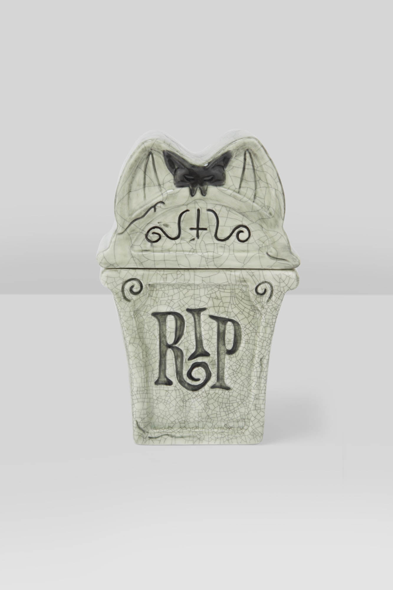 KILLSTAR RIP Cookie Jar - Gothic Tombstone Ceramic with Distressed Finish