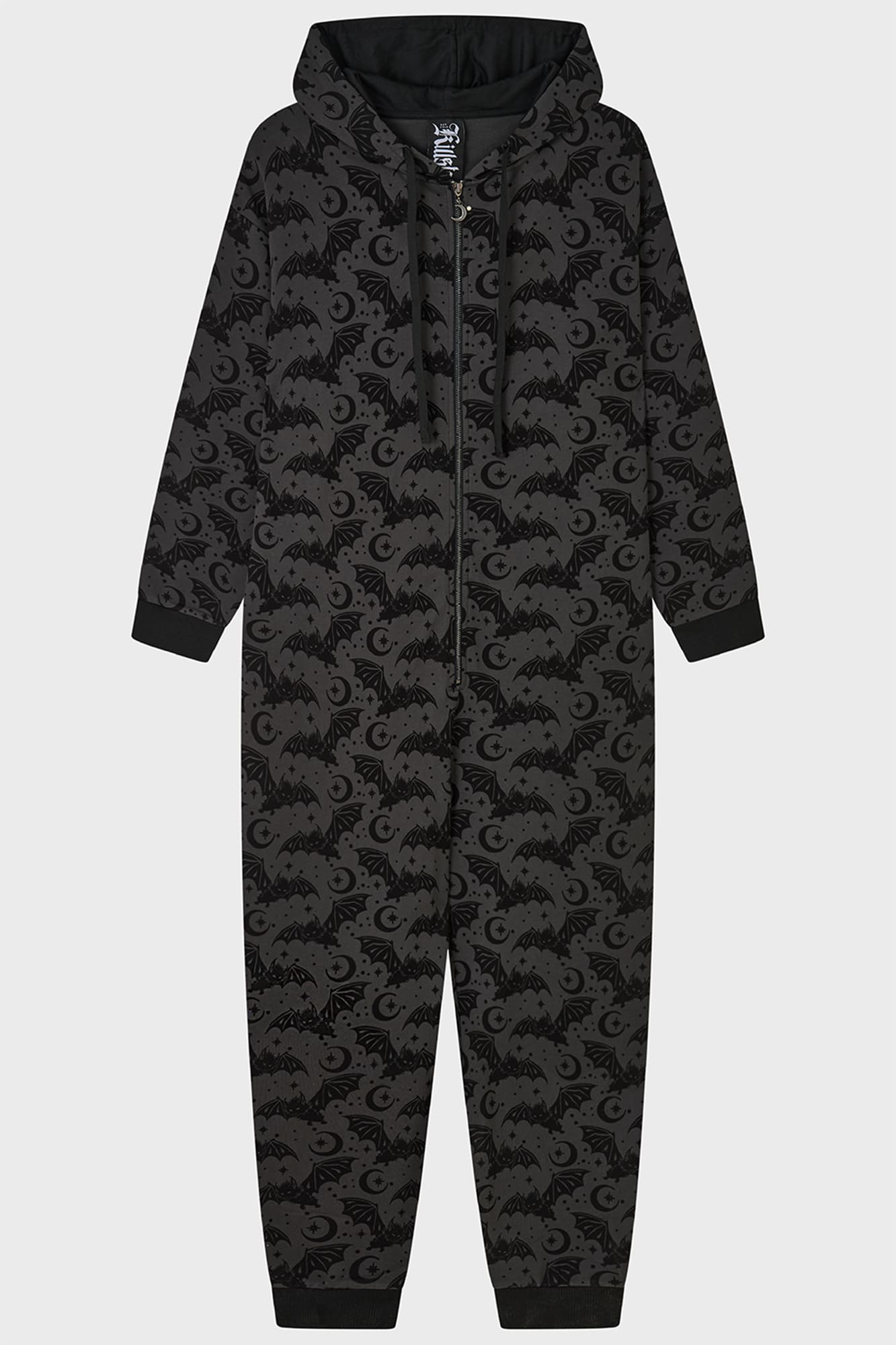 Killstar Cosmic Bat Hooded Onesie - Soft Cotton Pajamas