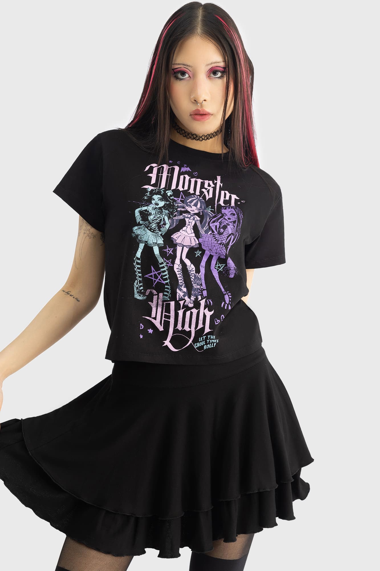 Monster High Alumni Tour Graphic Cotton Tee - Fitted Shrunken Fit