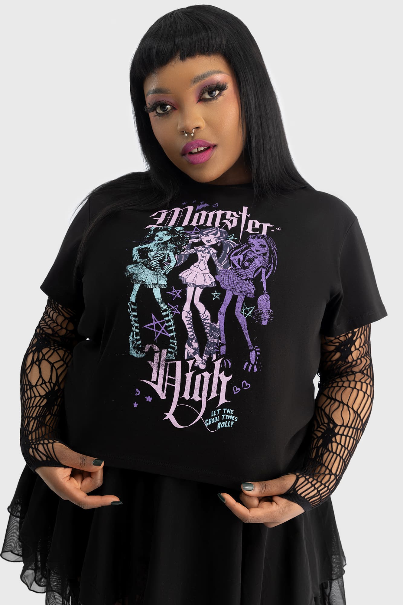Monster High Alumni Tour Graphic Cotton Tee - Fitted Shrunken Fit