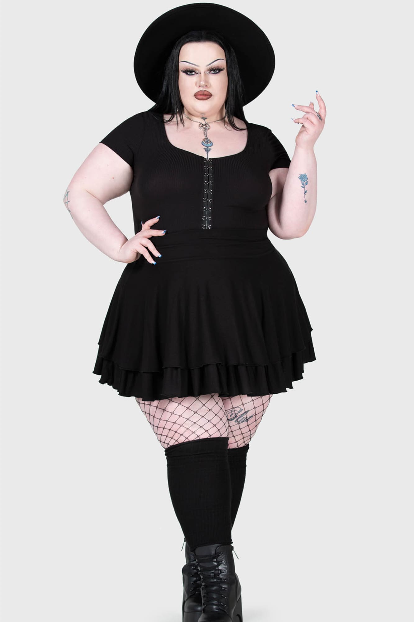 Killstar Cruel Irony Mini Skirt - Layered & Fitted with Side Zip