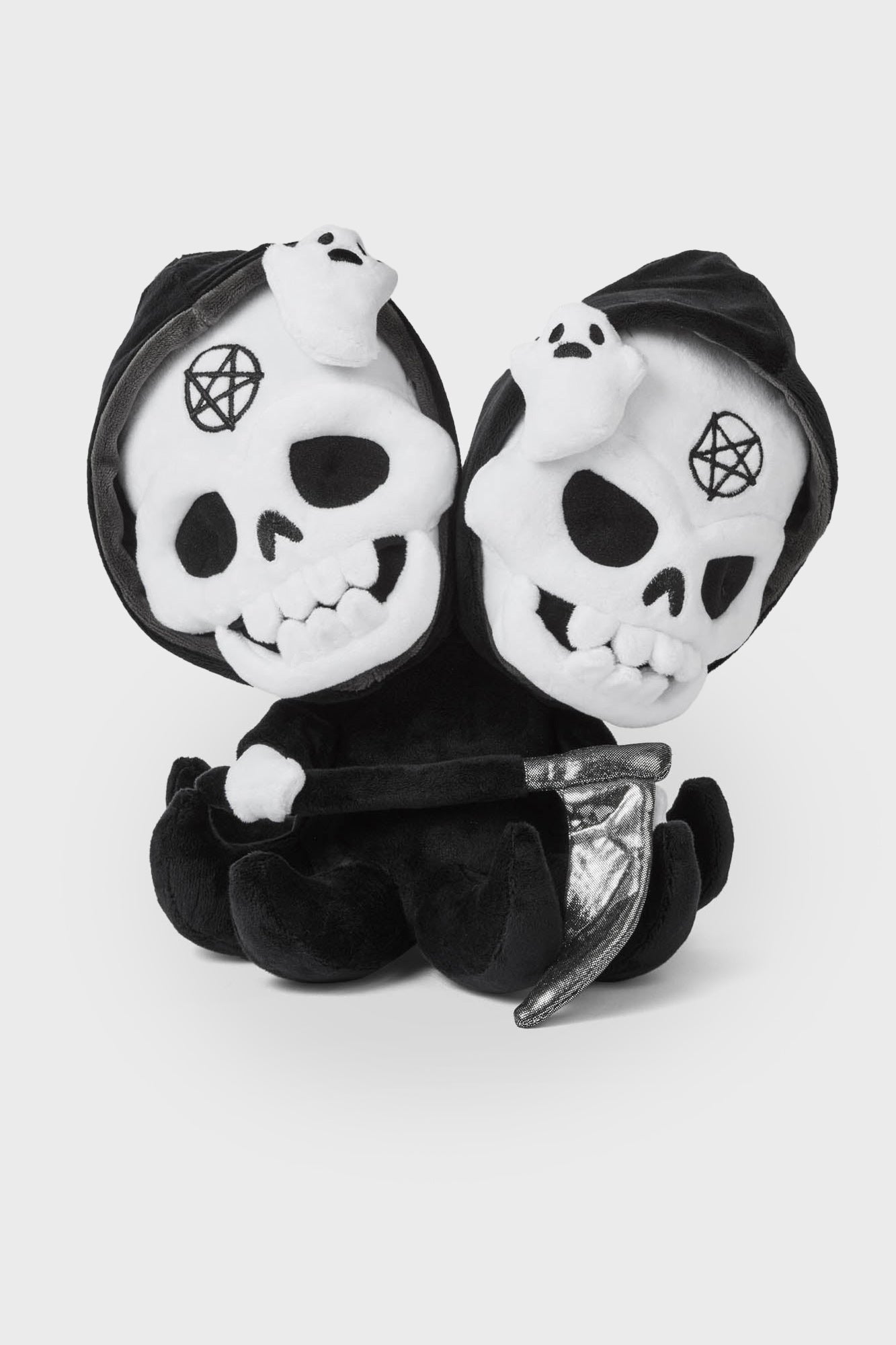 KREEPTURES Grim Reaper Double Death Plush Toy with Scythe & Ghosts