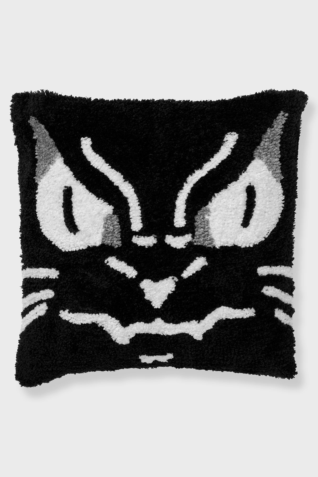 Killstar Hiss Cat Design Tufted Cushion 45cm x 45cm