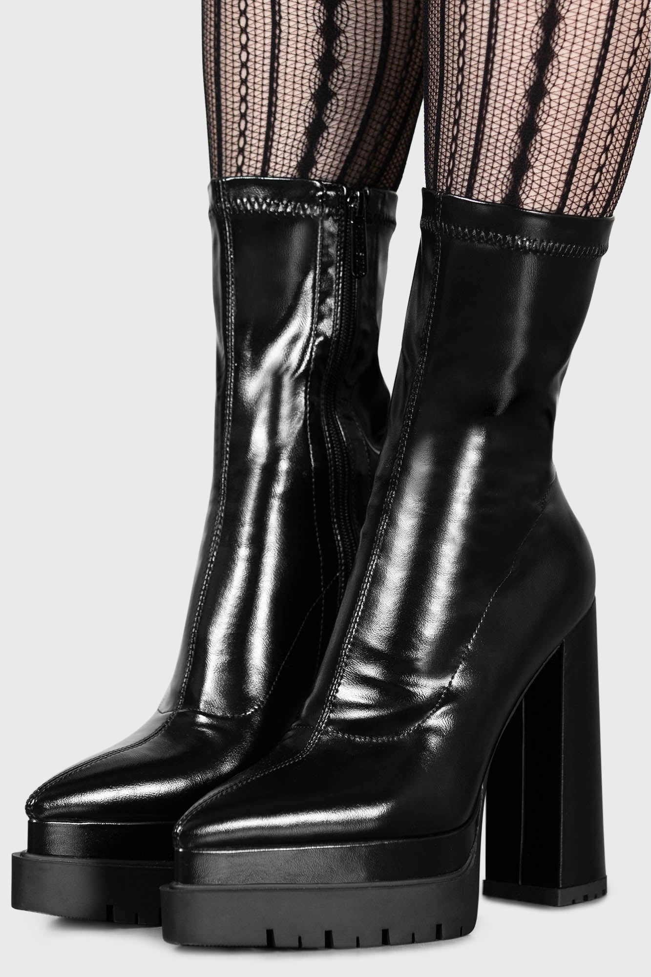KILLSTAR Devourer Faux Leather Pointed Toe Boots
