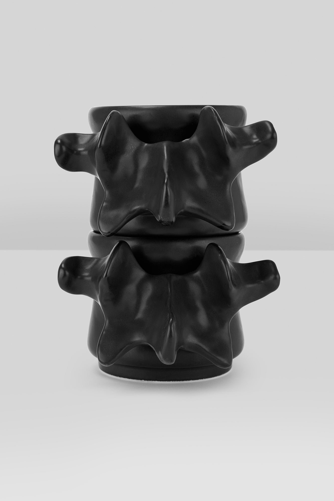 Killstar Ossuary Porcelain Stackable Cups - Set of 2