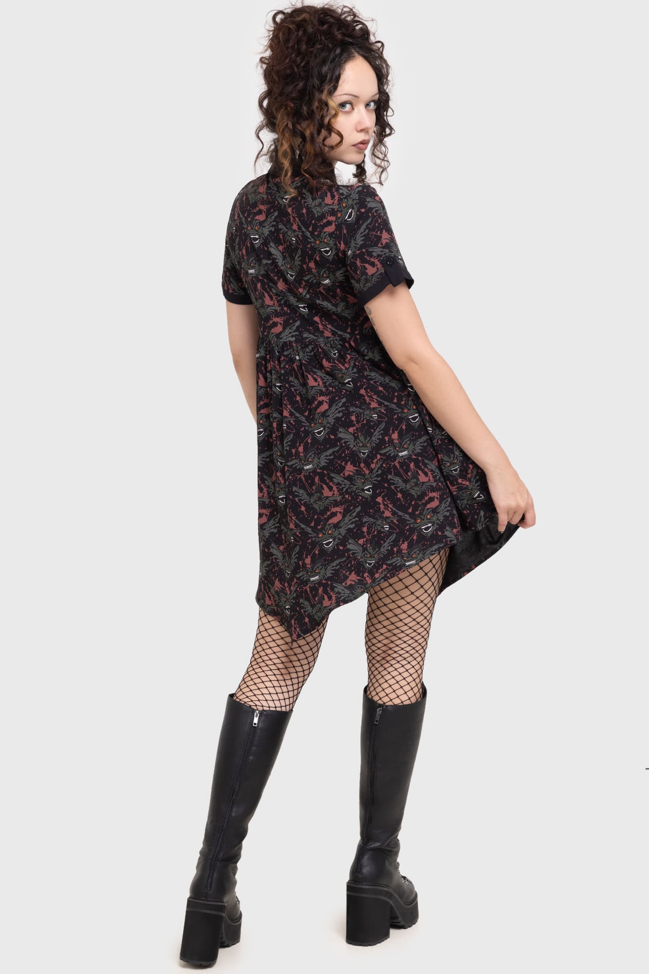 Gremlins Shirt Dress with Pockets - Killstar Licensed Mini Dress