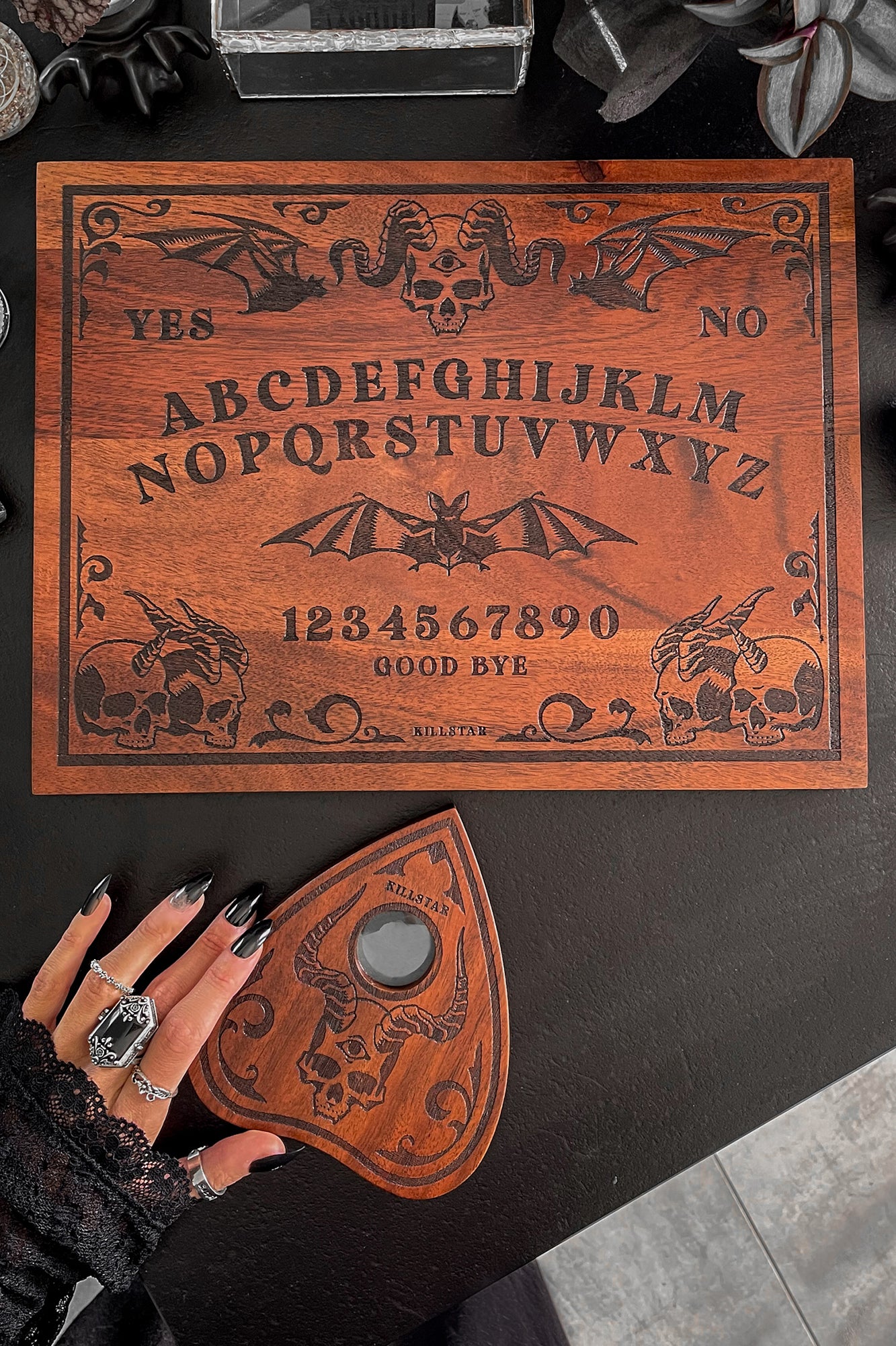 Killstar Acacia Wood Spirit Board with Planchette - Ouija Board