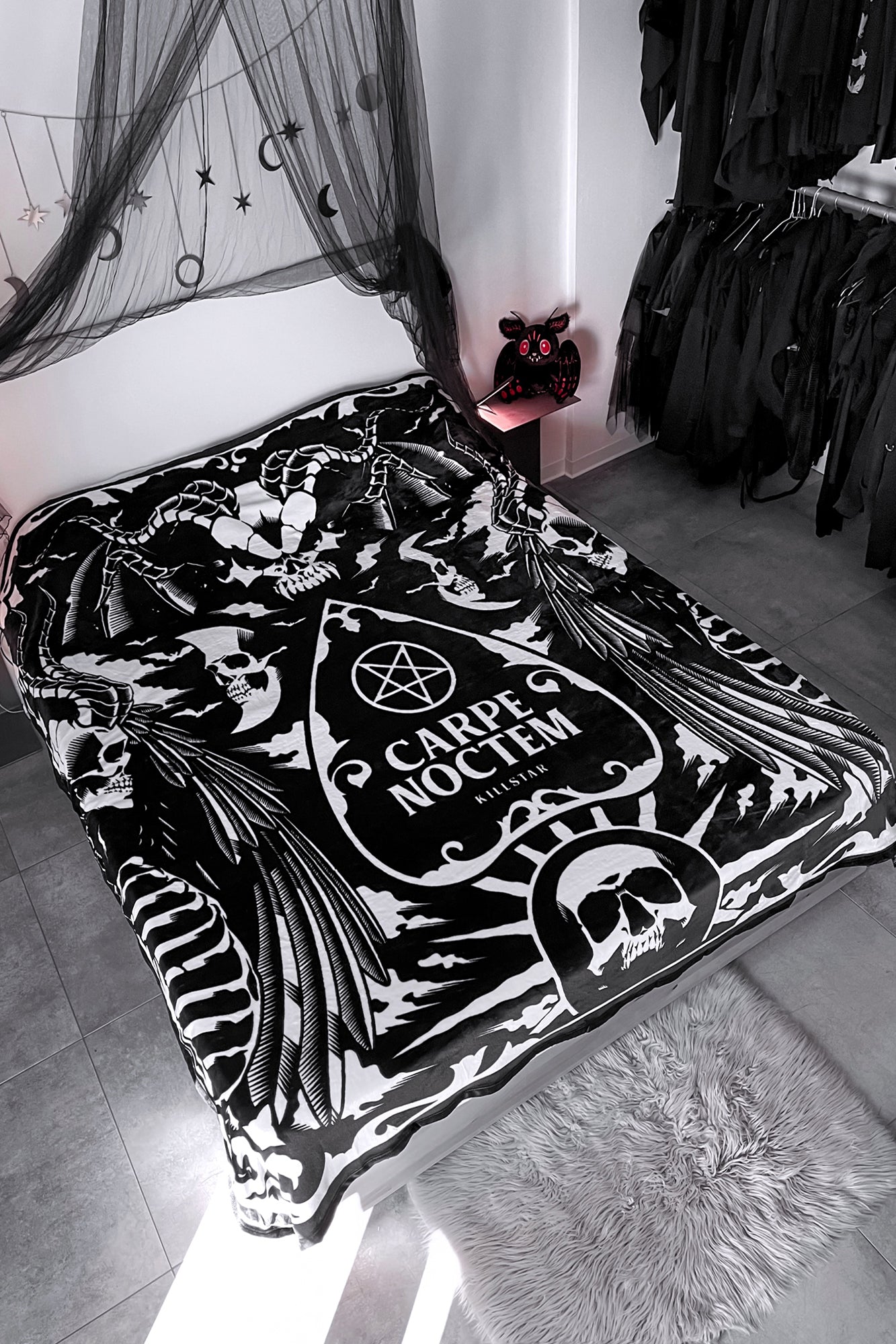 Killstar Vivat Nocte Gothic Blanket - Carpe Noctem Design
