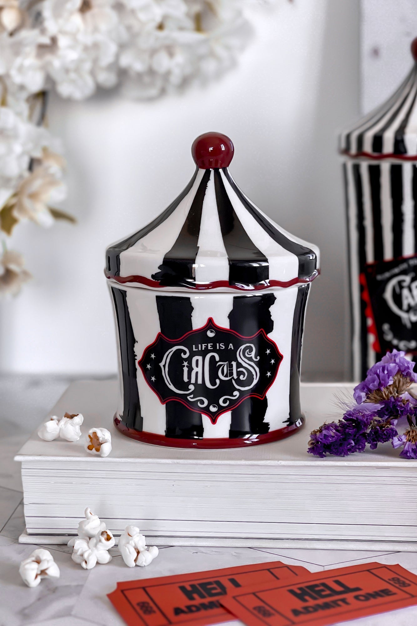 Killstar Life is a Circus Ceramic Jar - Handcrafted Porcelain