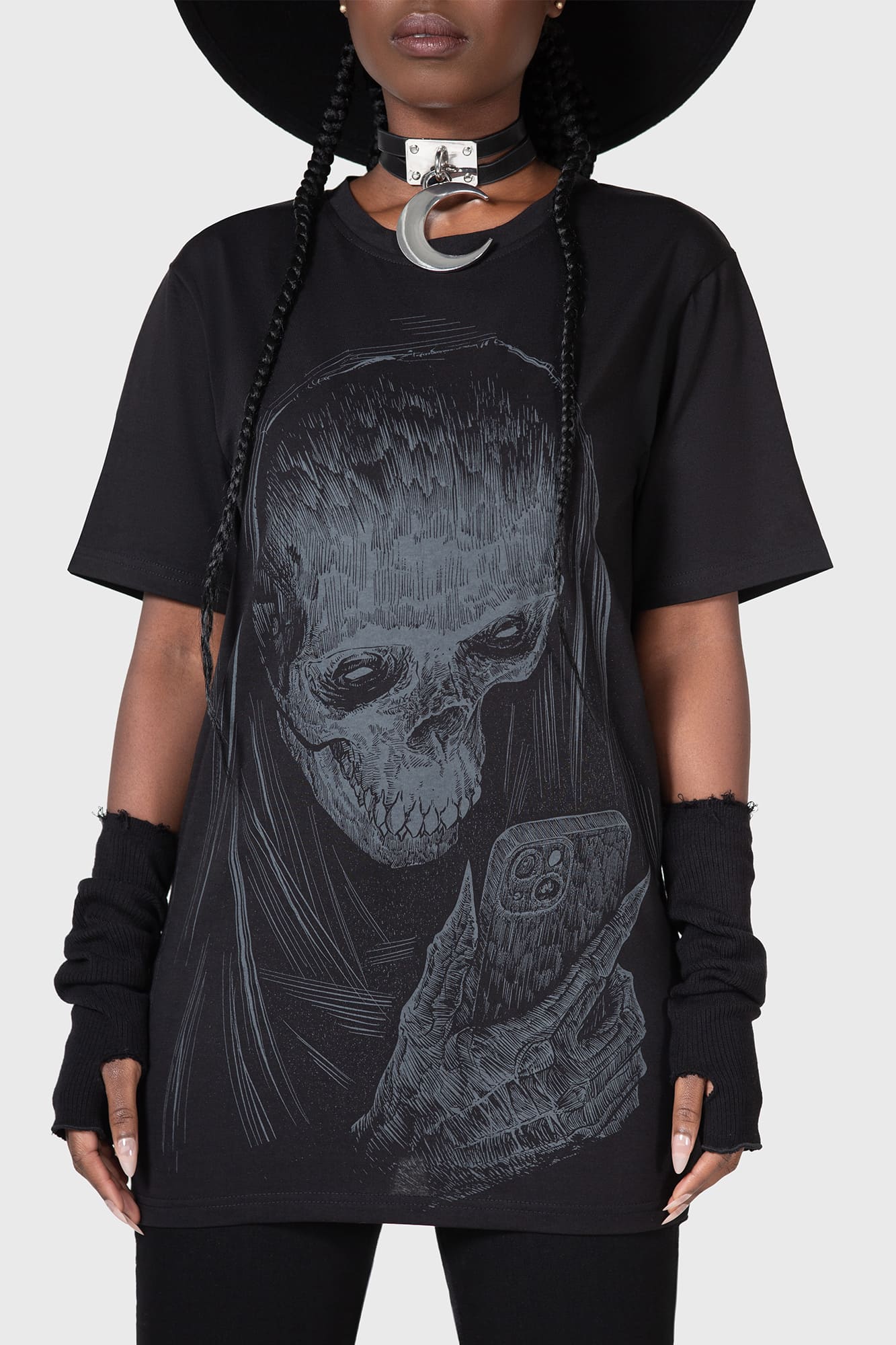 Killstar Digi Death Graphic Cotton T-Shirt - Relaxed Fit