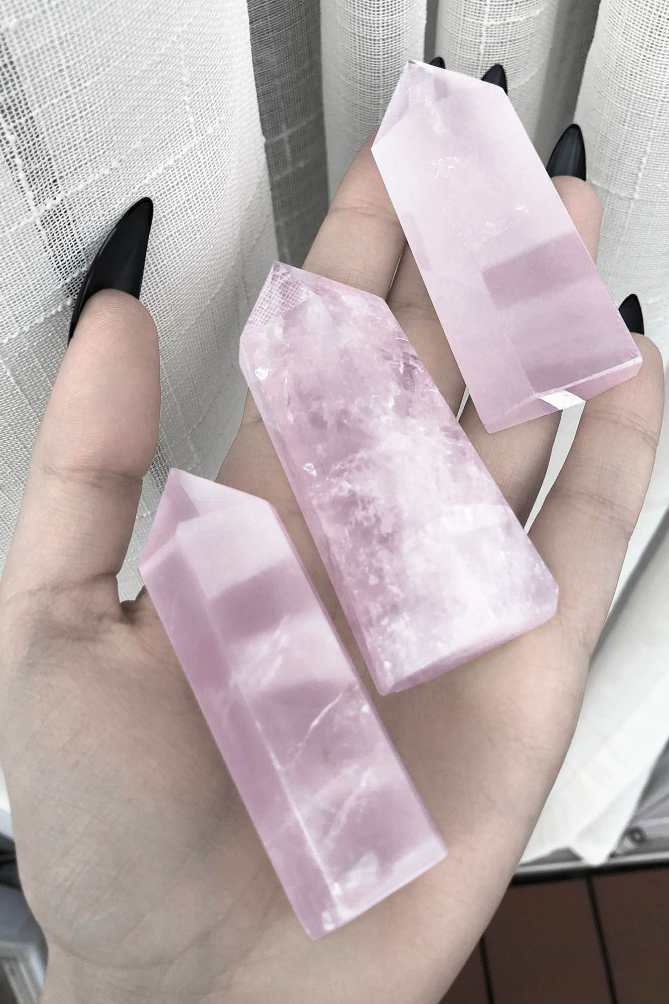 Rose Quartz Crystal Point - Natural Healing Stone for Love & Relationships