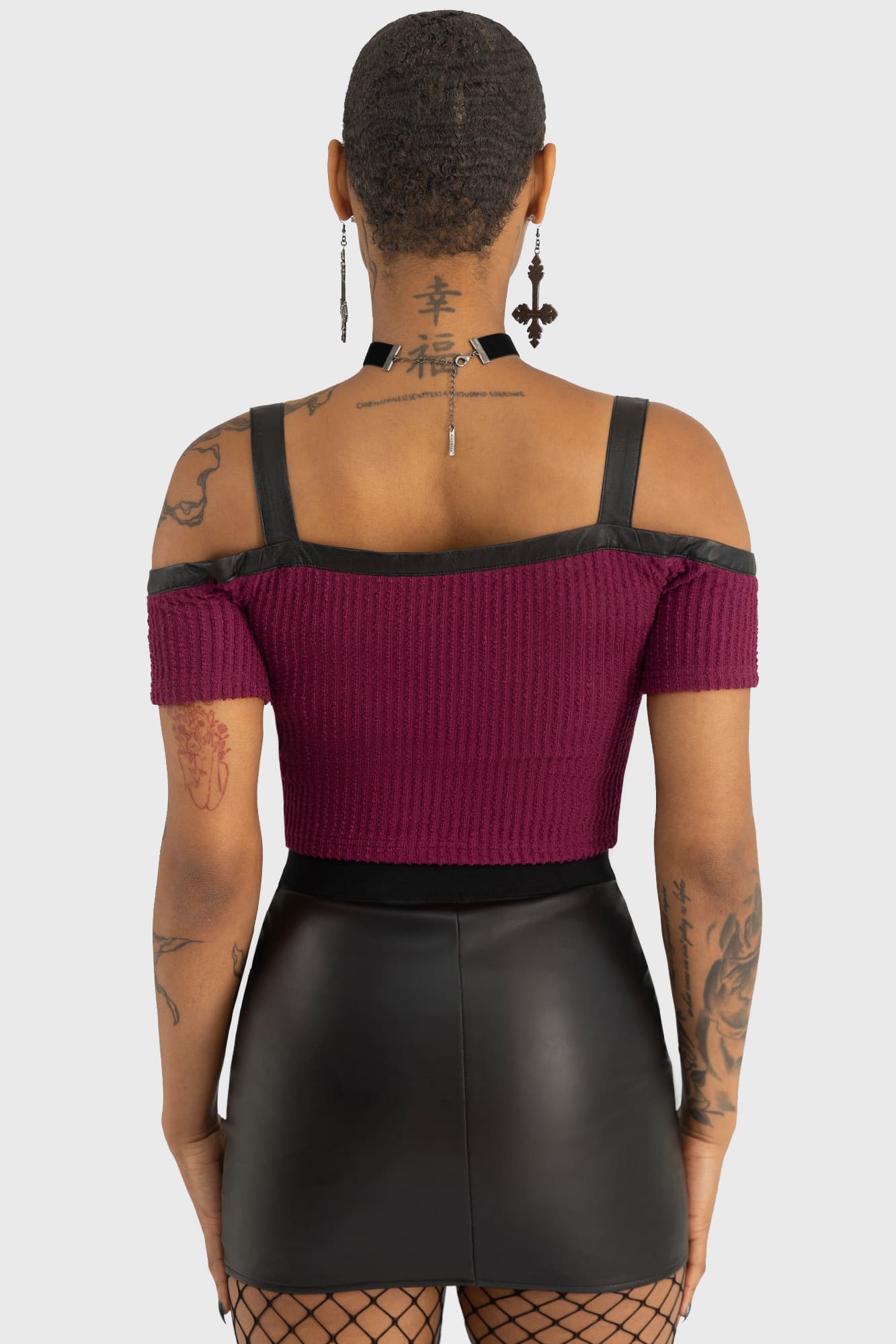 KILLSTAR Hot-Blooded Cropped Top with Lace-Up Detail