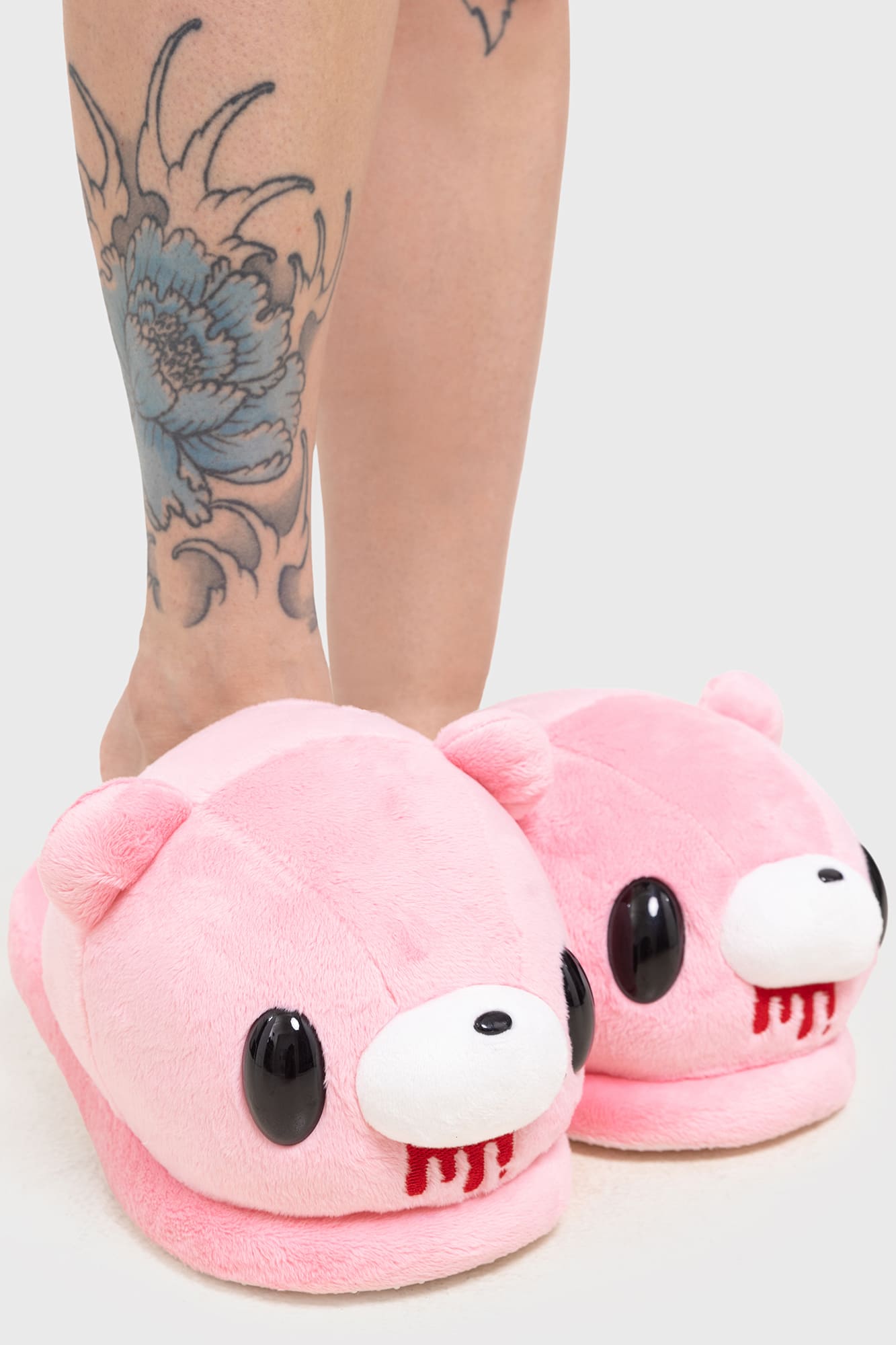 Killstar Gloomy Bear Slippers - Soft Touch with Grip Soles