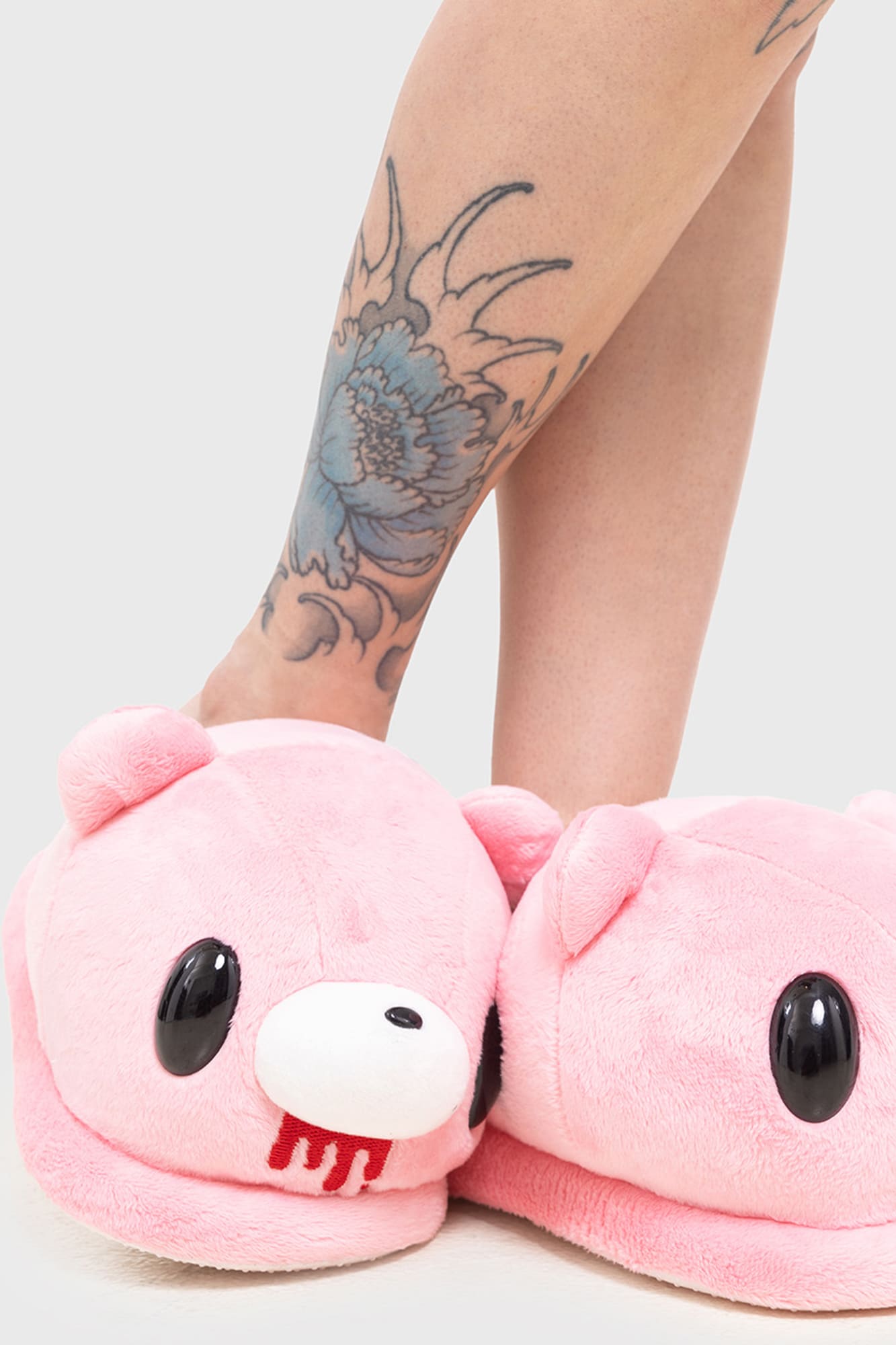 Killstar Gloomy Bear Slippers - Soft Touch with Grip Soles