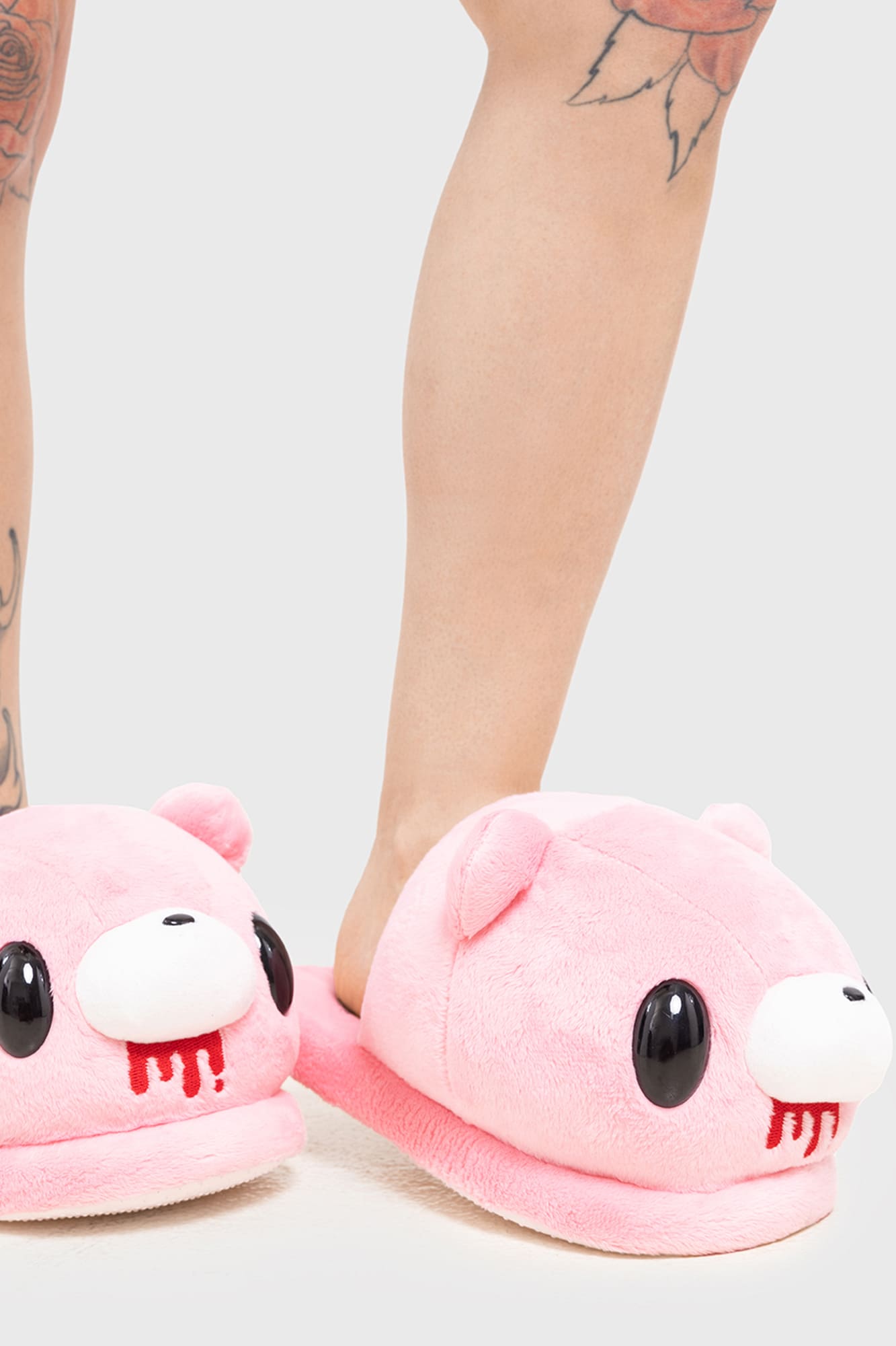 Killstar Gloomy Bear Slippers - Soft Touch with Grip Soles
