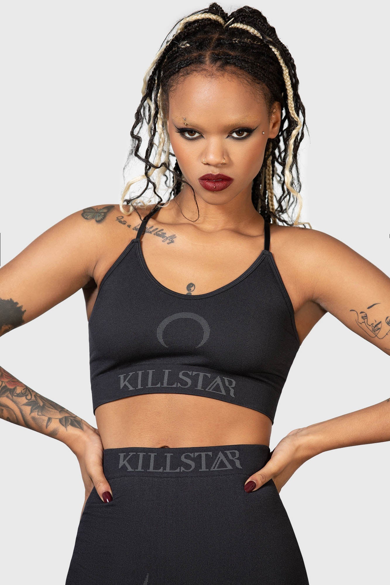 Killstar Spectral Bralet - Soft Stretch Fabric with Moon Graphic