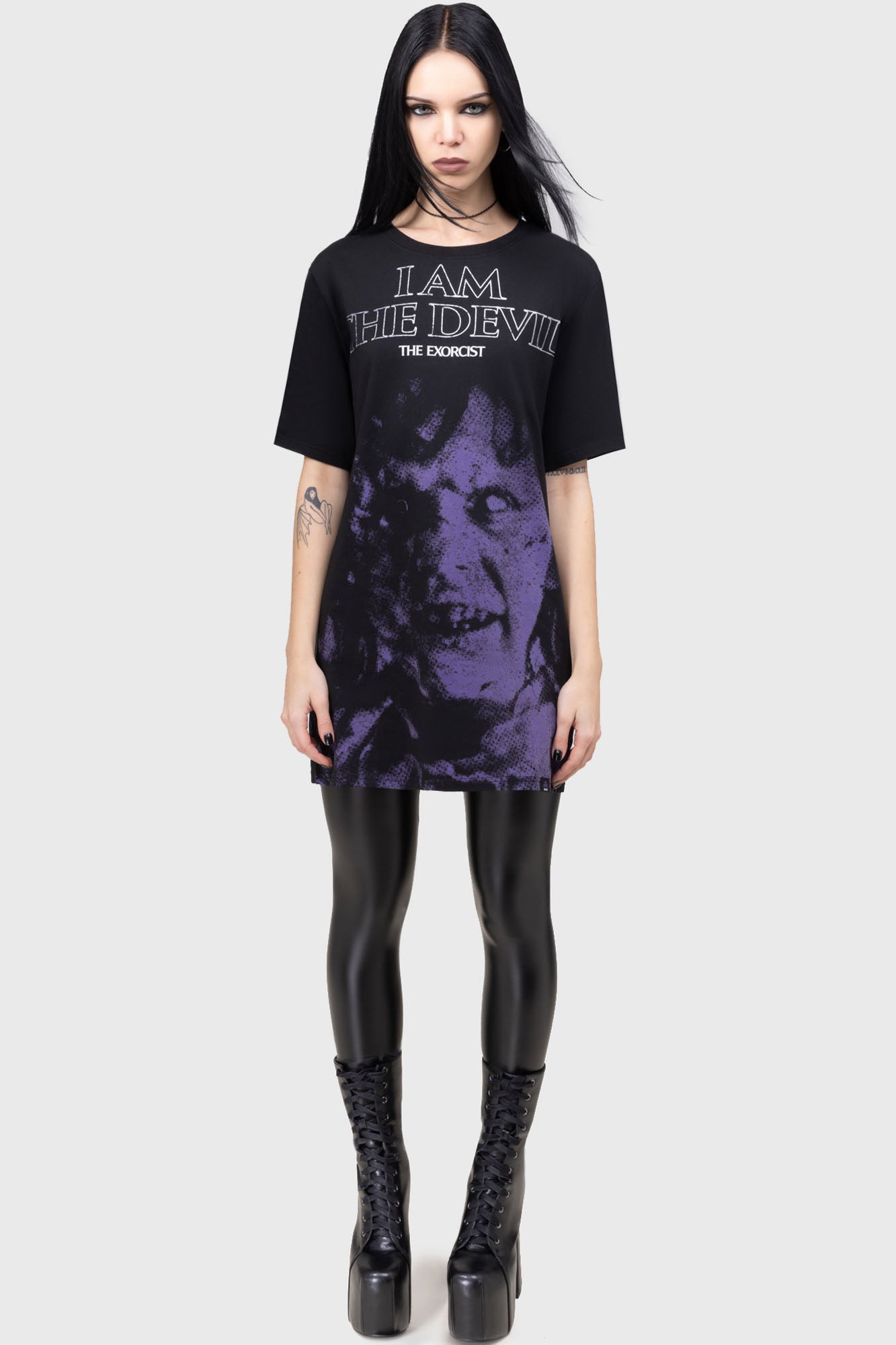 Killstar Power of the Devil Cotton T-Shirt - Loose Fit