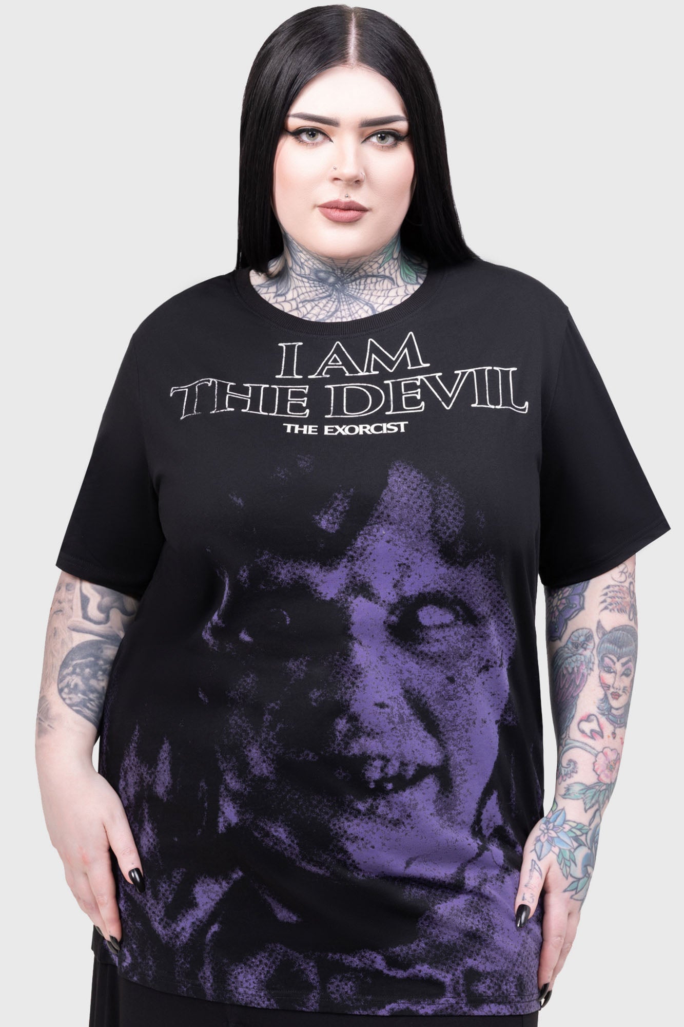 Killstar Power of the Devil Cotton T-Shirt - Loose Fit