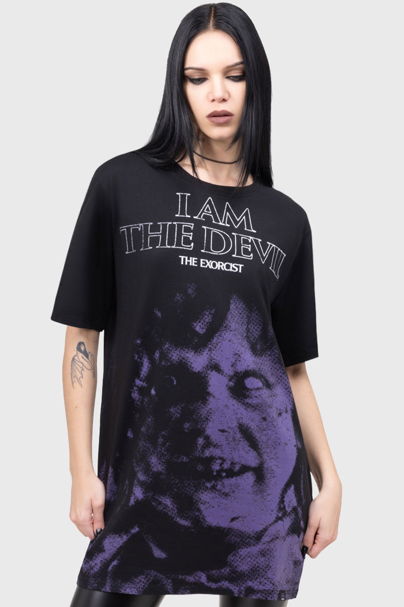 Killstar Power of the Devil Cotton T-Shirt - Loose Fit