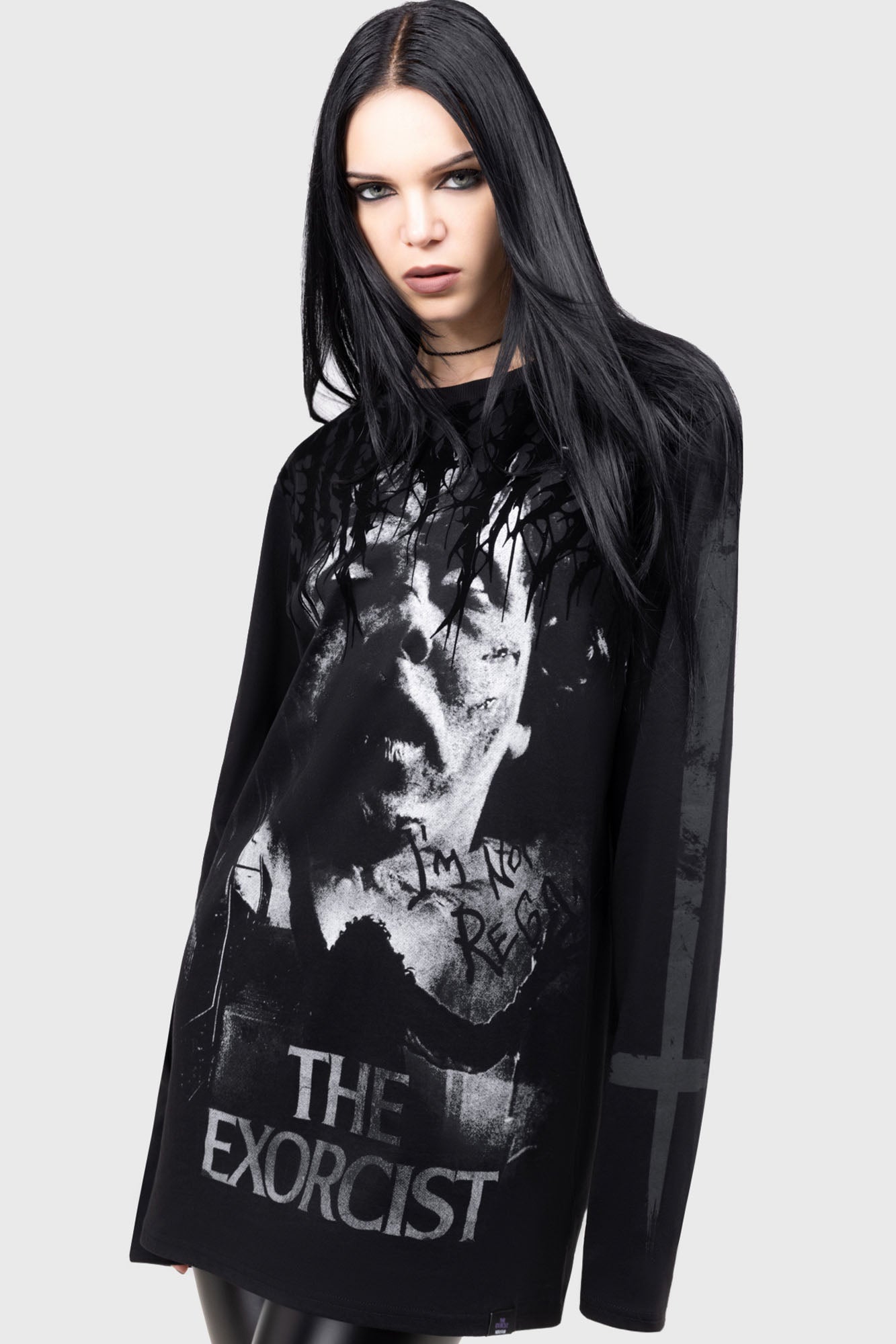 Killstar I'm Not Regan Long Sleeve Cotton Top