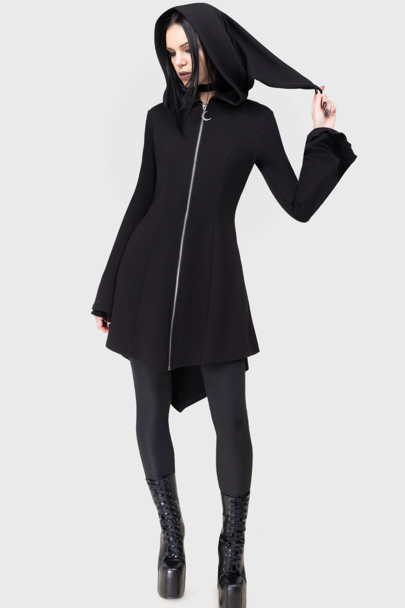 Killstar Deadly Cauldron Hooded Cloak with Moon Zip Pull
