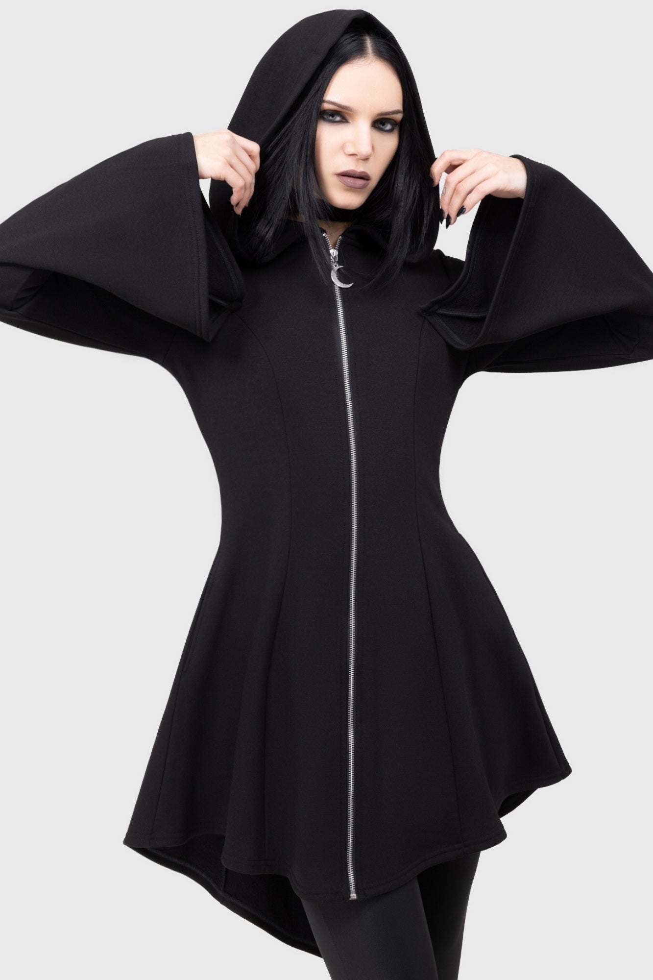 Killstar Deadly Cauldron Hooded Cloak with Moon Zip Pull