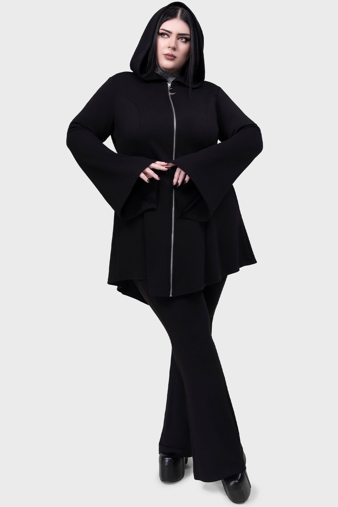 Killstar Deadly Cauldron Hooded Cloak with Moon Zip Pull