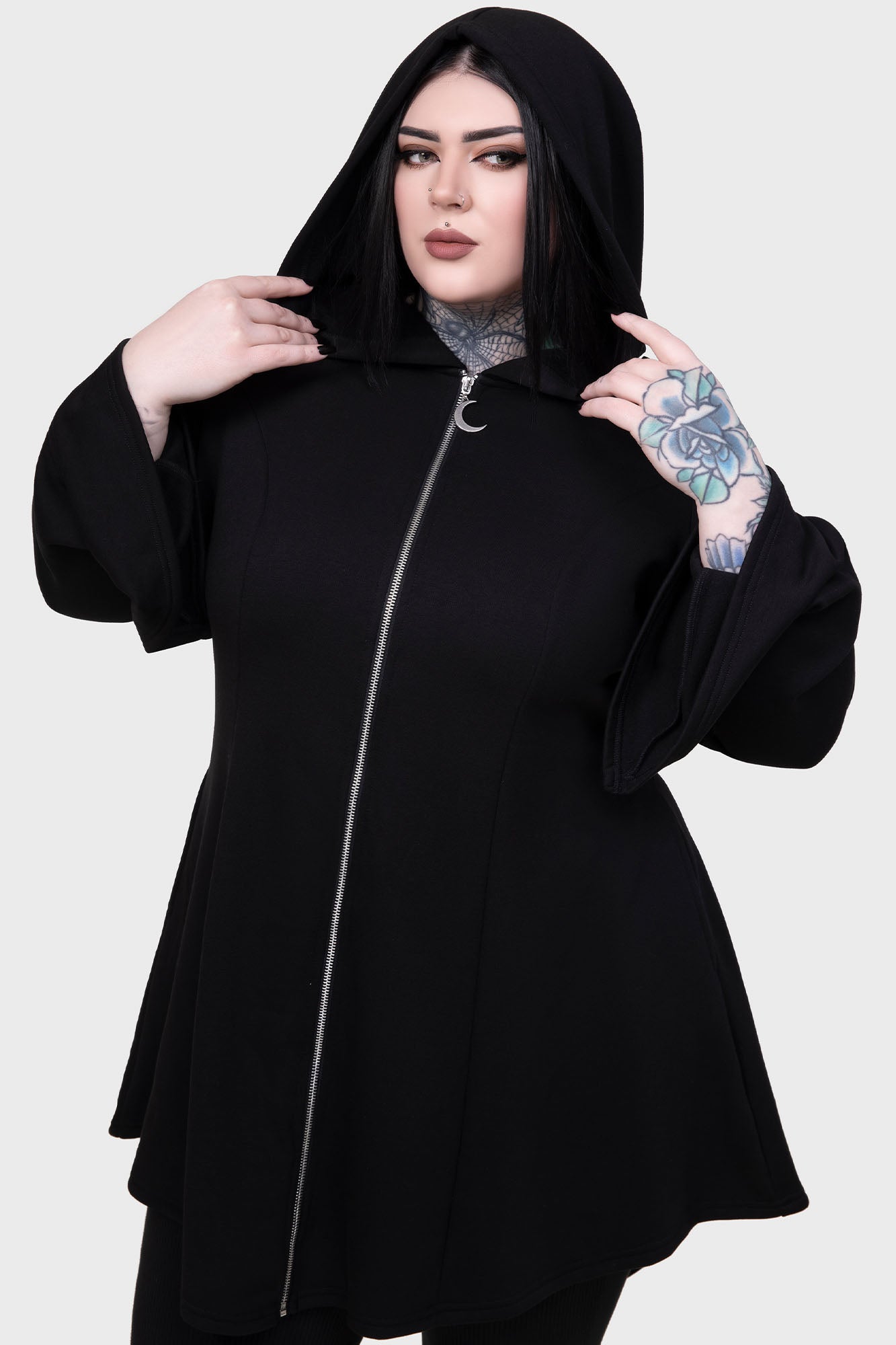 Killstar Deadly Cauldron Hooded Cloak with Moon Zip Pull
