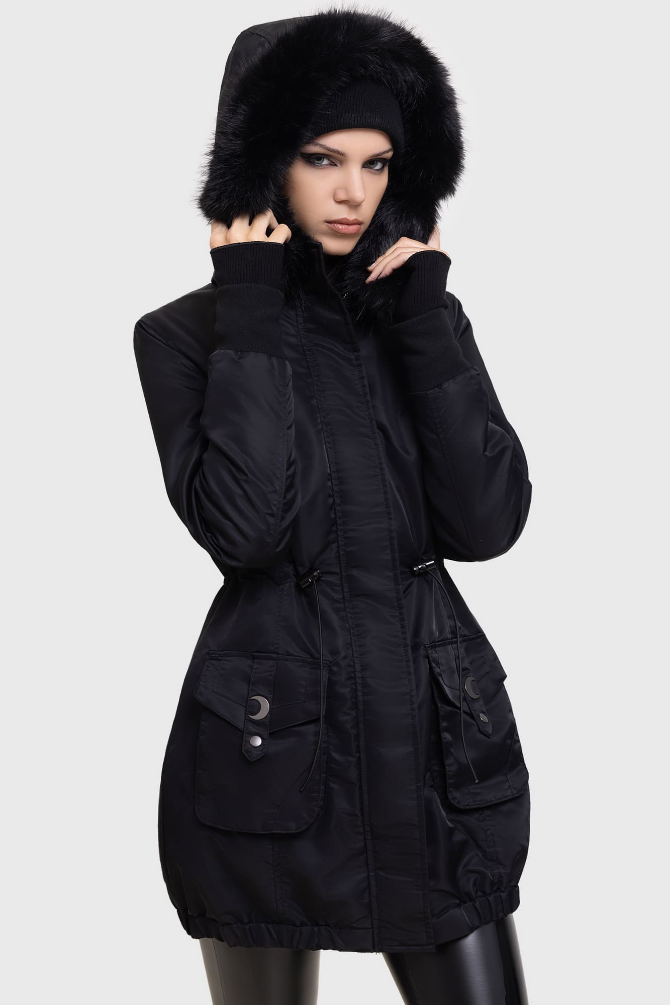 Killstar Lunar Eclipse Waterproof Parka Jacket with Hood