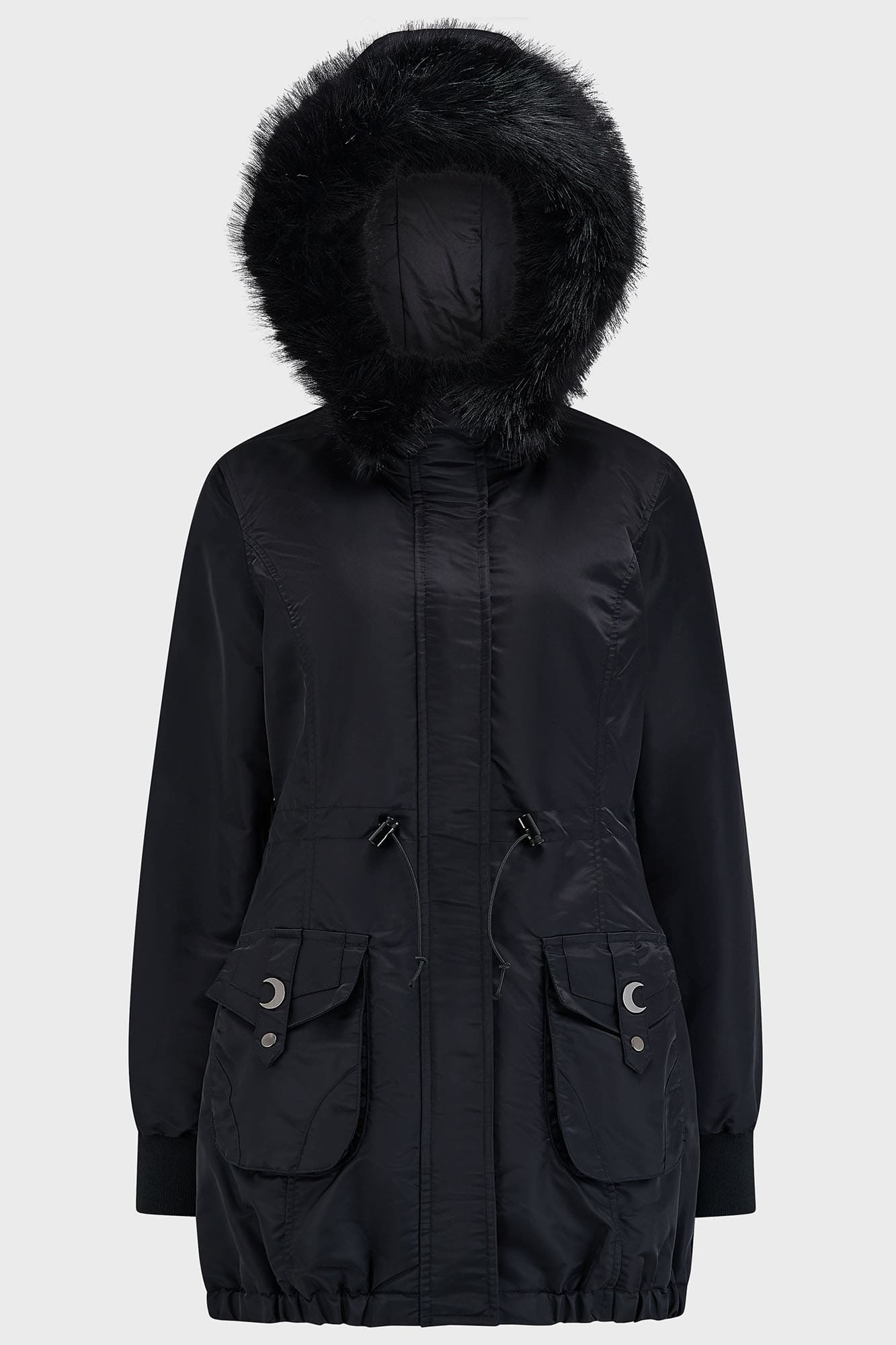 Killstar Lunar Eclipse Waterproof Parka Jacket with Hood