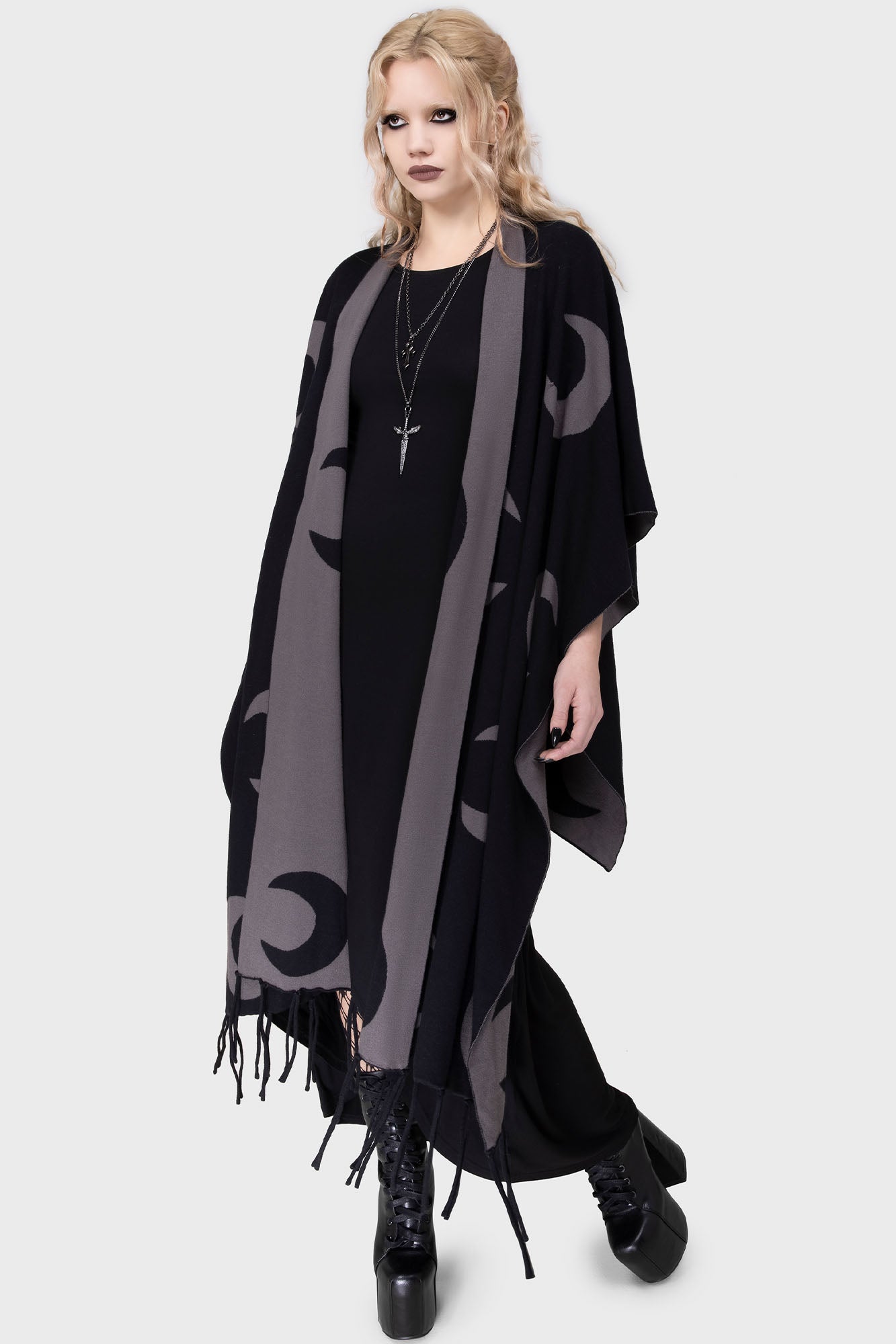 Killstar Lunaris Moon Design Reversible Cover Up Top