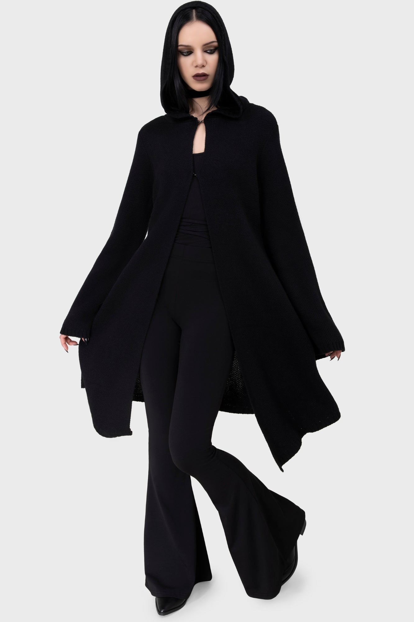 Killstar Venomheart Hooded Cloak with Snake Embroidery