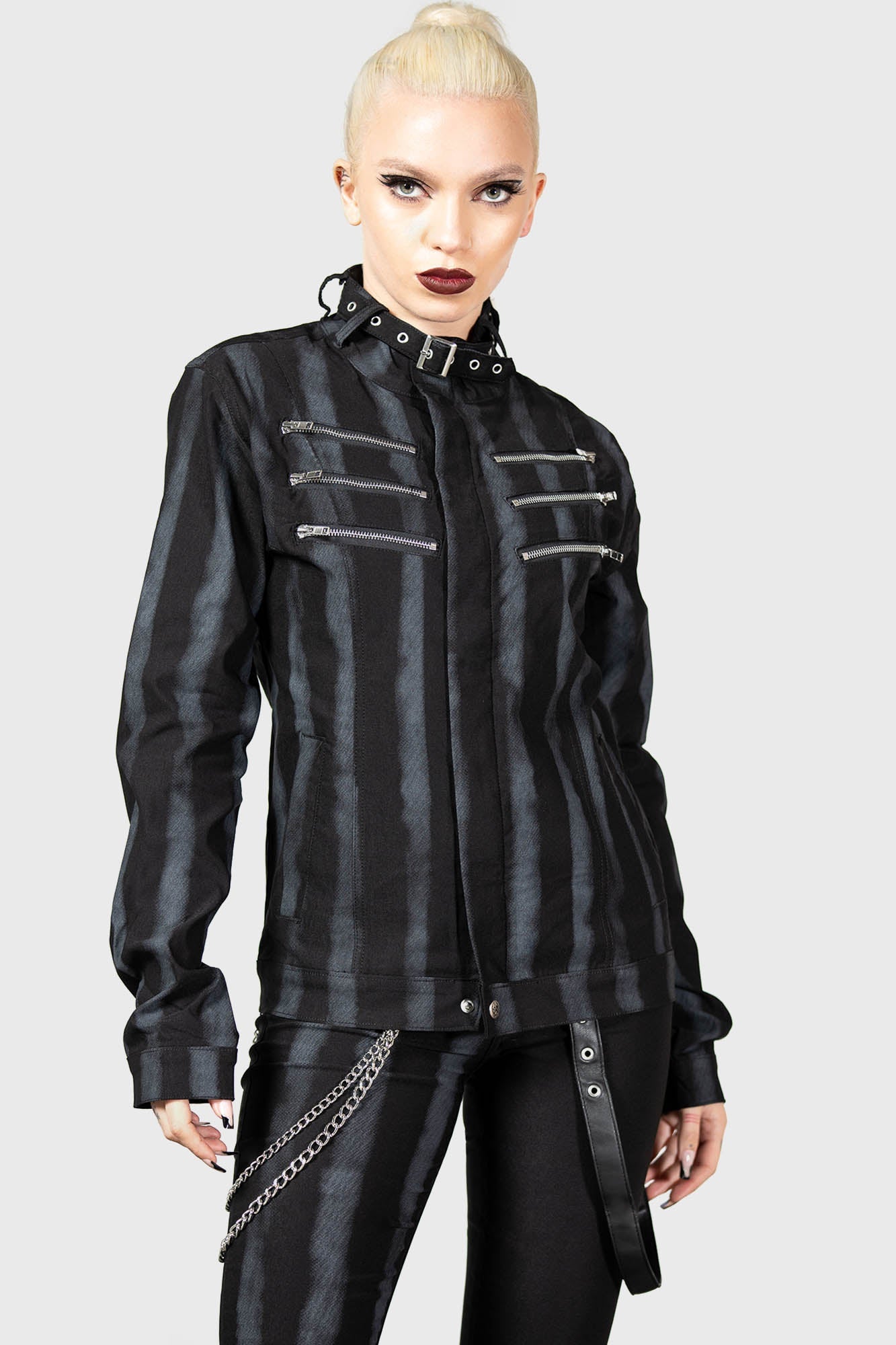 Killstar Reign And Roar Fitted Zip Jacket - Unisex Stretch Design