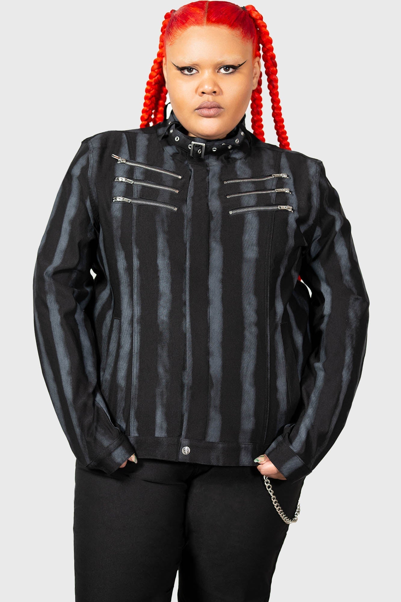 Killstar Reign And Roar Fitted Zip Jacket - Unisex Stretch Design
