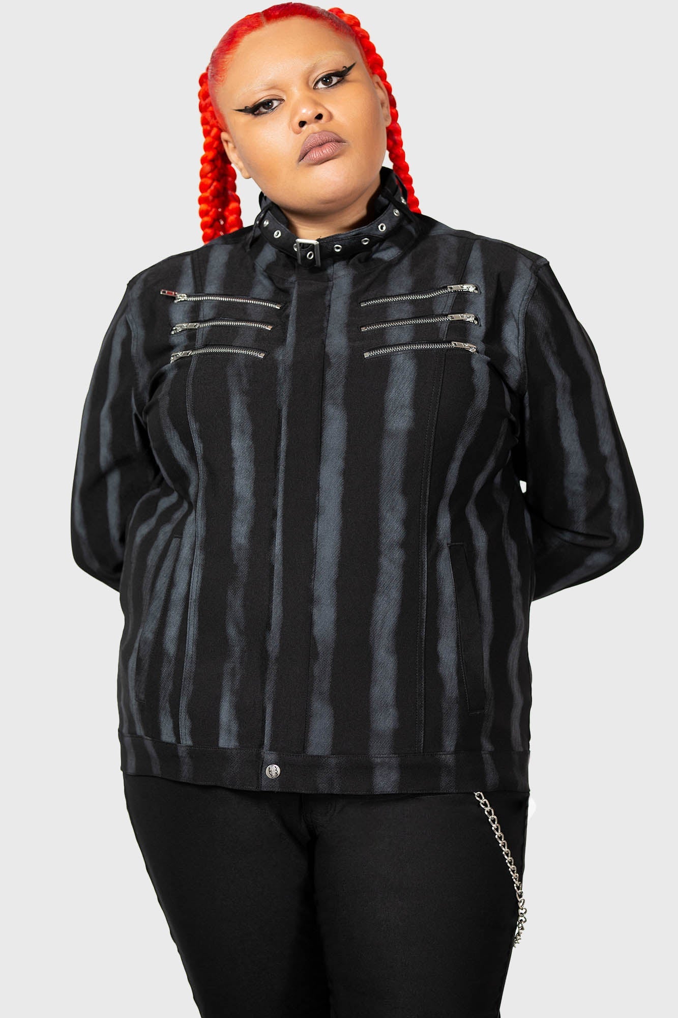 Killstar Reign And Roar Fitted Zip Jacket - Unisex Stretch Design