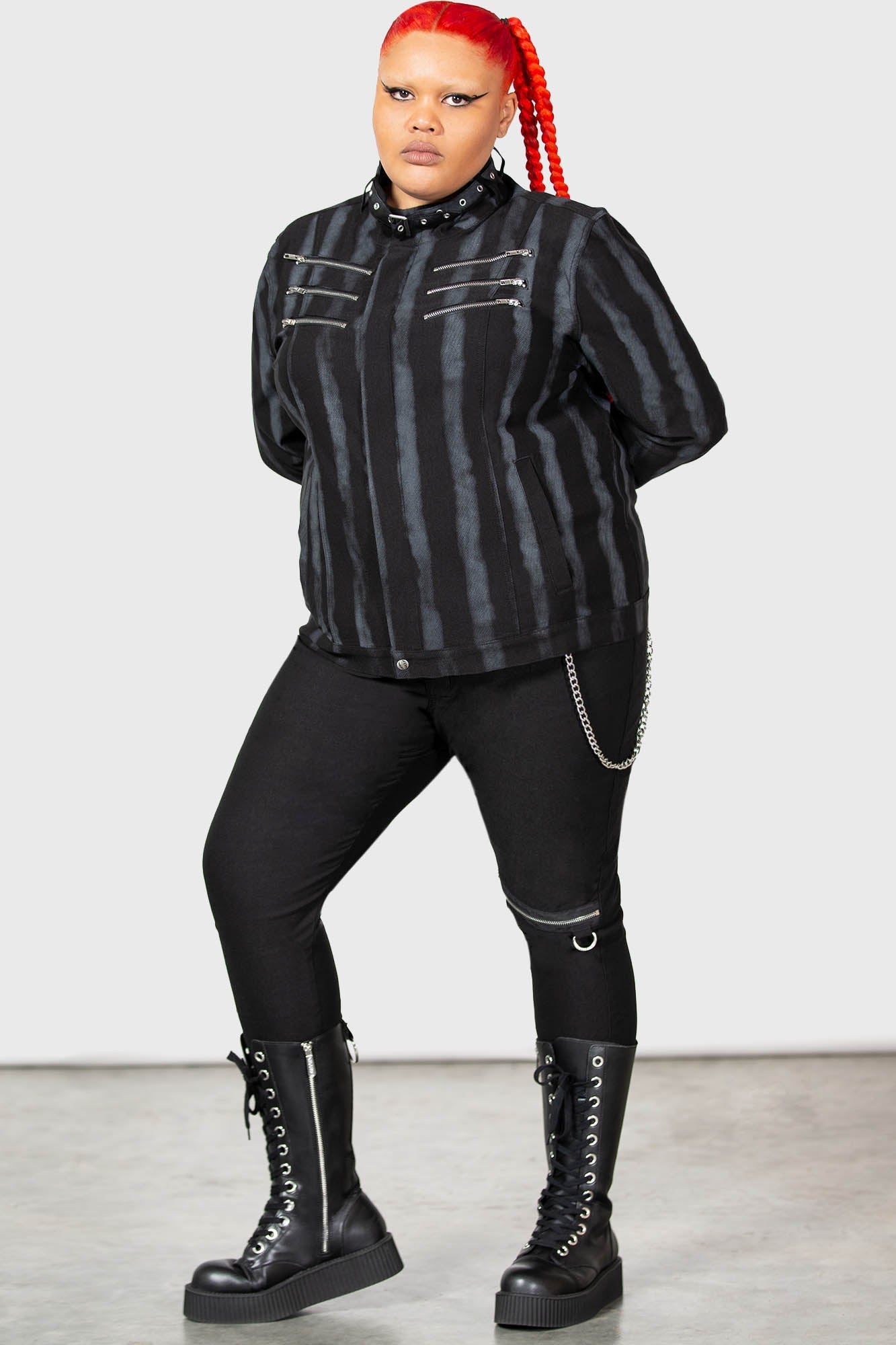 Killstar Reign And Roar Fitted Zip Jacket - Unisex Stretch Design