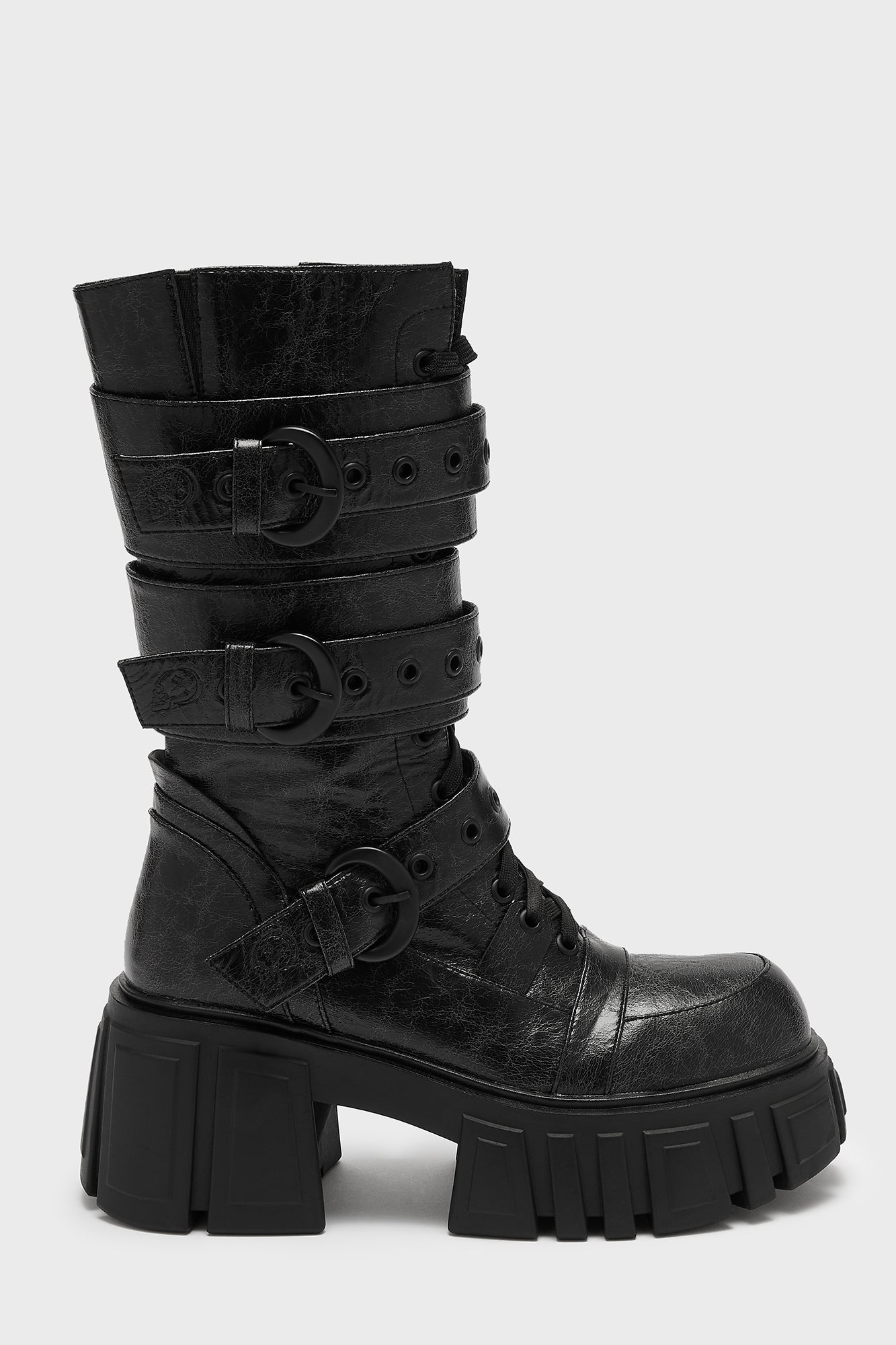 KIHILIST Ruptura Platform Boots with Buckle Details
