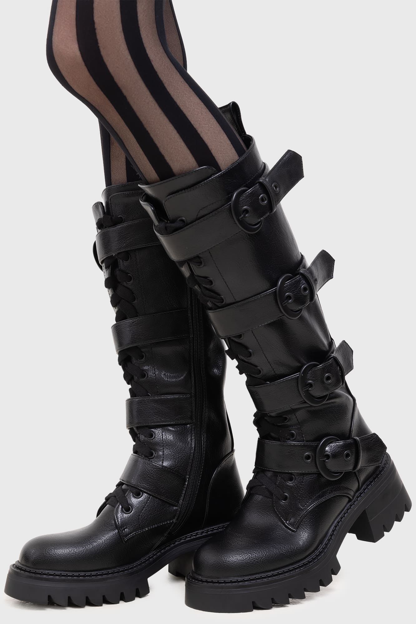KIHILIST Lunaclysm Platform Boots with Buckle Details