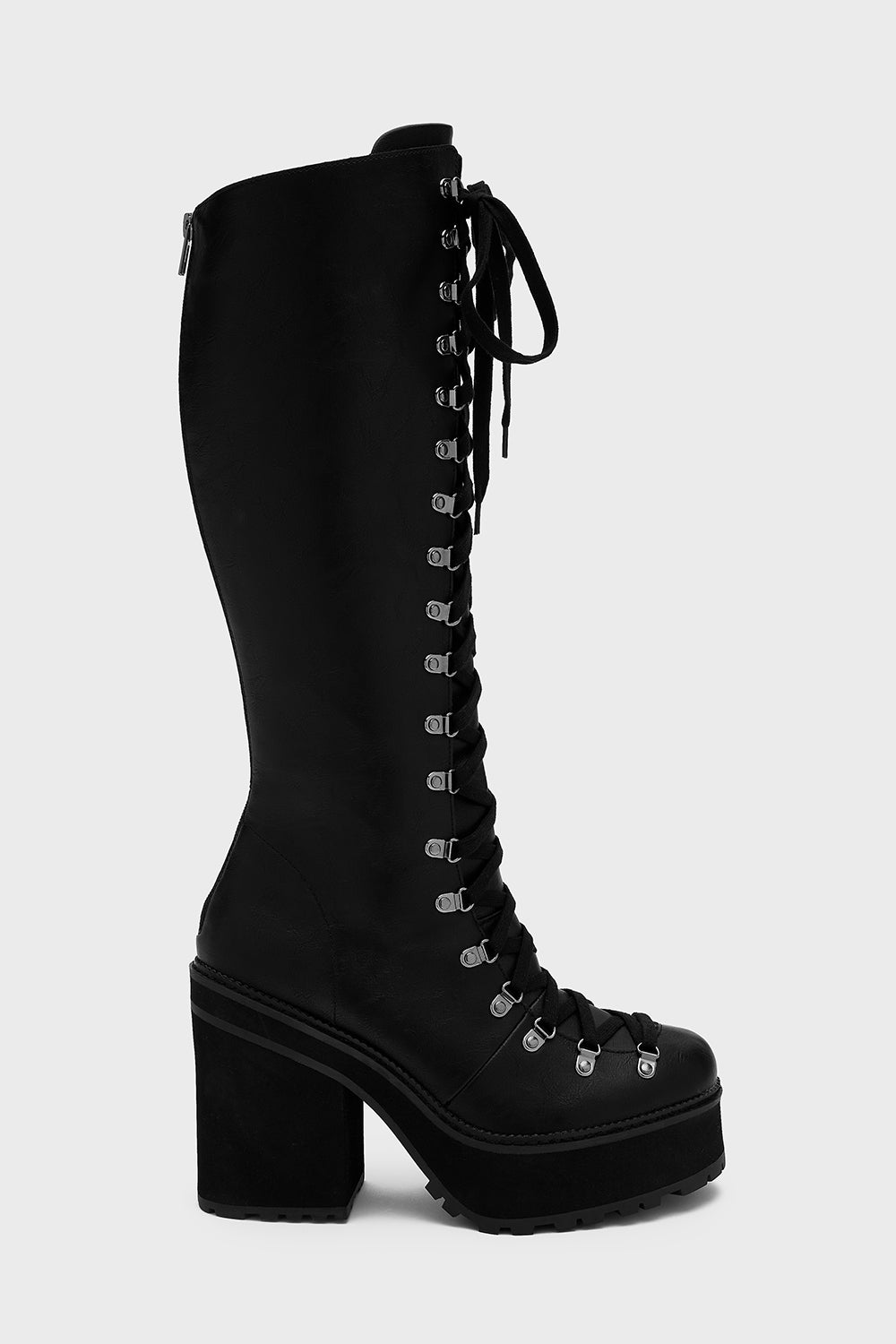 Killstar Bloodletting Lace-Up Platform Knee-High Boots