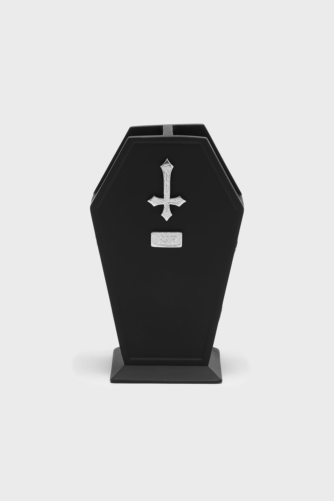 Killstar Coffin Brush Holder - Gothic Resin Makeup Organizer